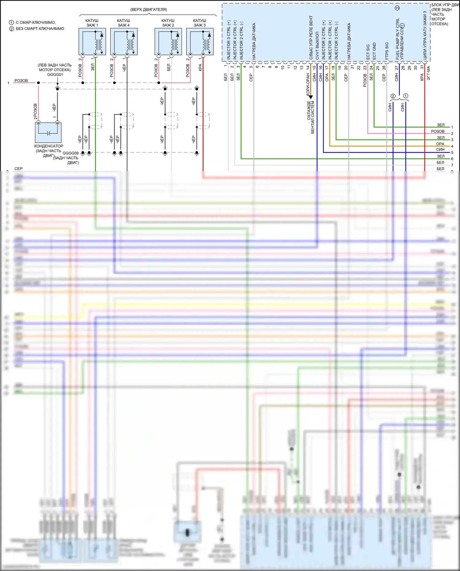 Rio Kia III рестайлинг (2015-2017): Электросхема двигателя 1.6l, электросхема управления mfi, ручной коробки передач (3 из 5) 