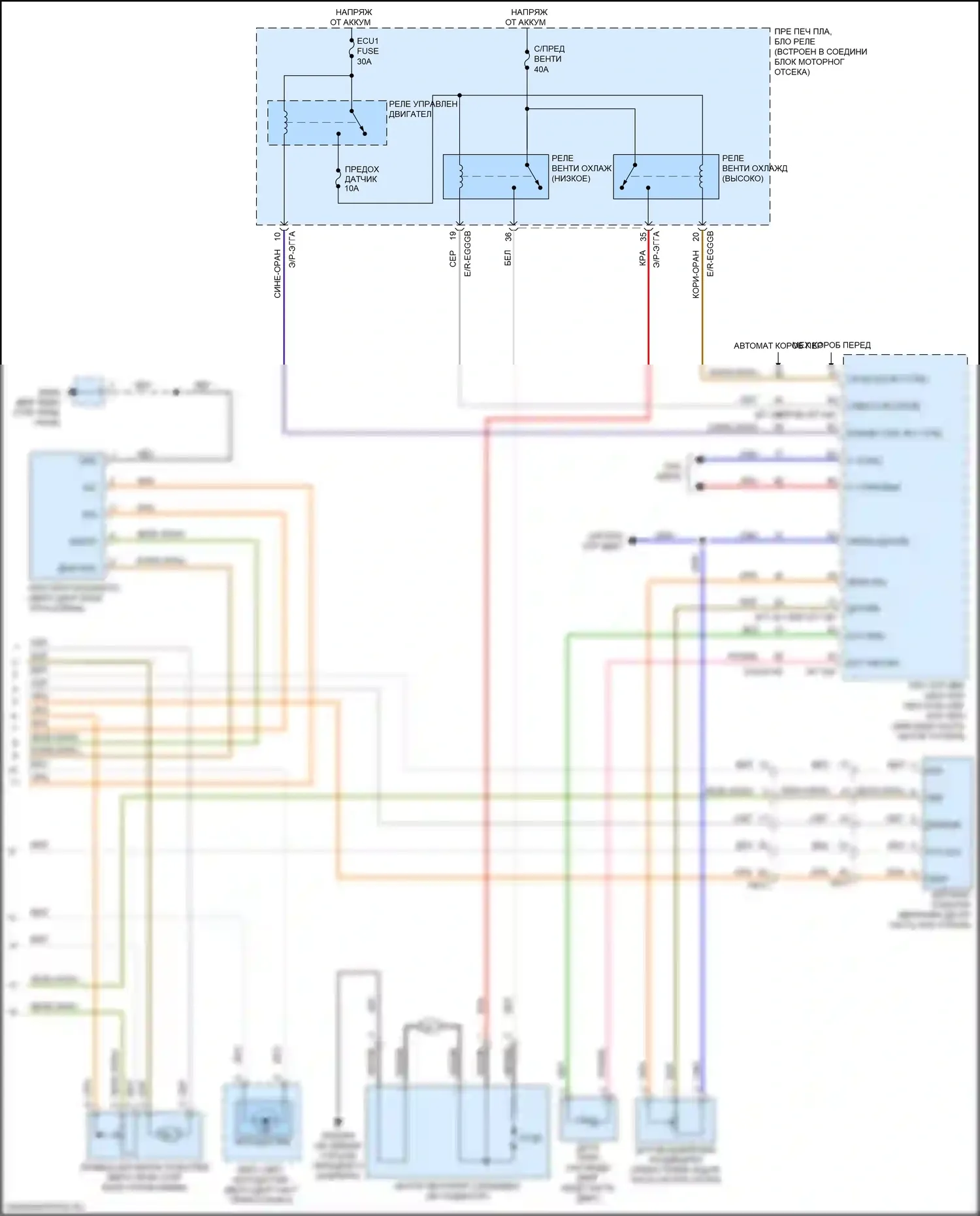 Rio Kia III рестайлинг (2015-2017): Электросхема климат контроля (2 из 2) 