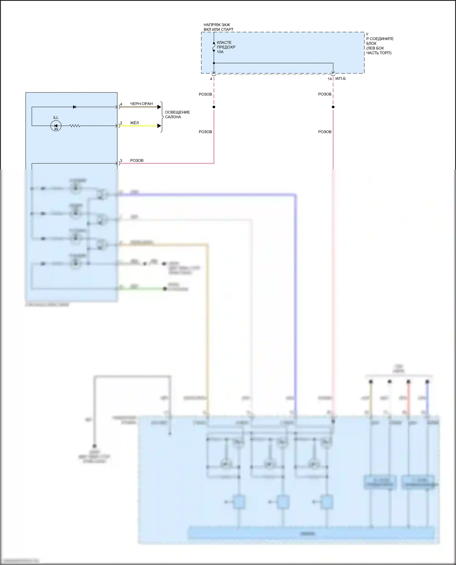 Rio Kia III рестайлинг (2015-2017): Электросхема коробки передач (2 из 2) 