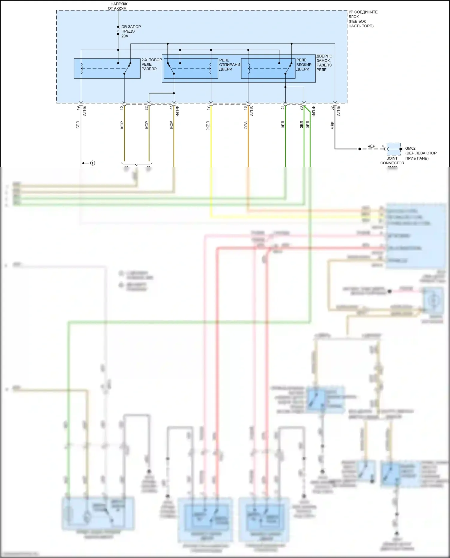 Rio Kia III рестайлинг (2015-2017): Электросхема защиты от взлома (2 из 2) 