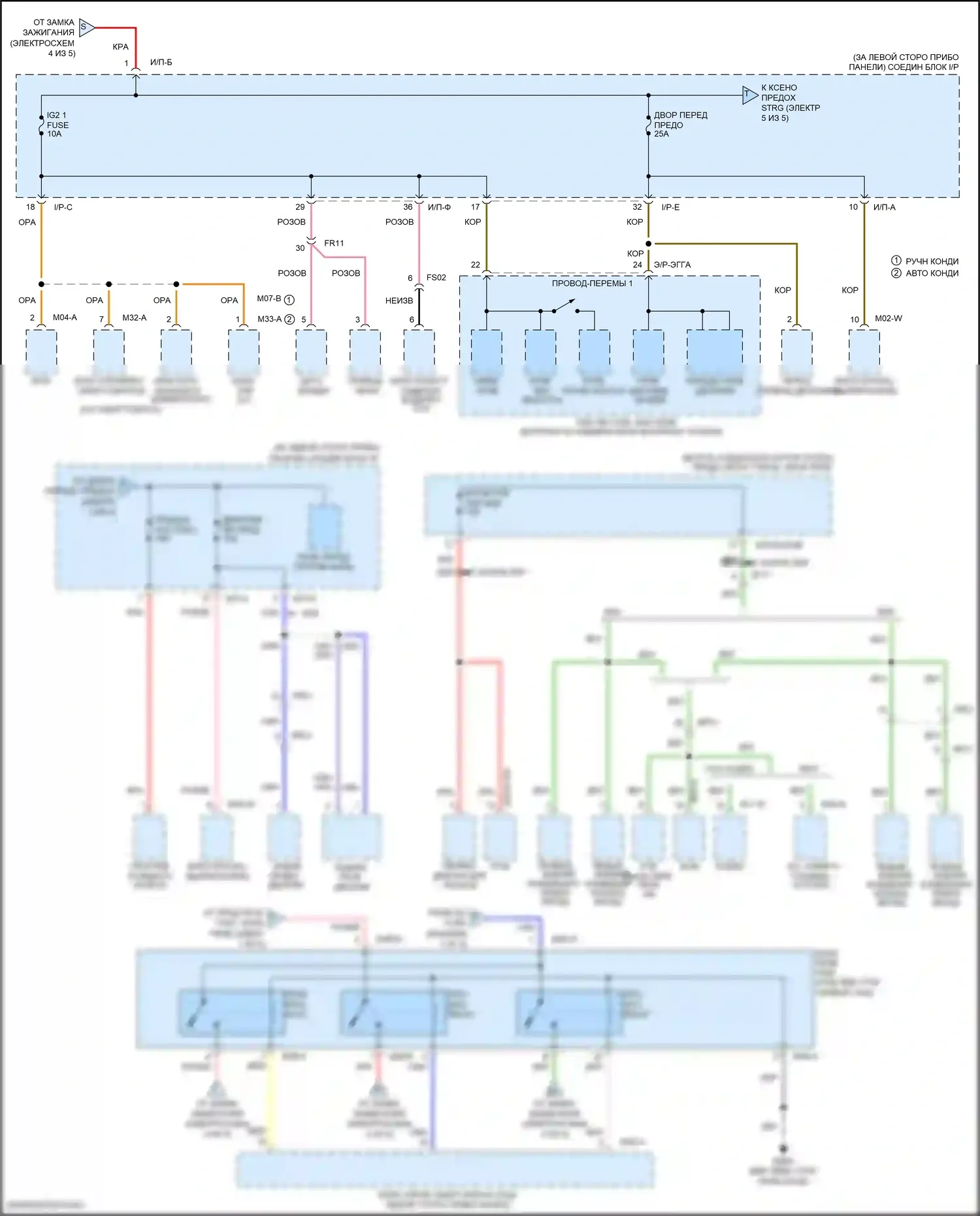 Rio Kia III (2011-2015): Электросхема блока предохранителей реле (5 из 5) 