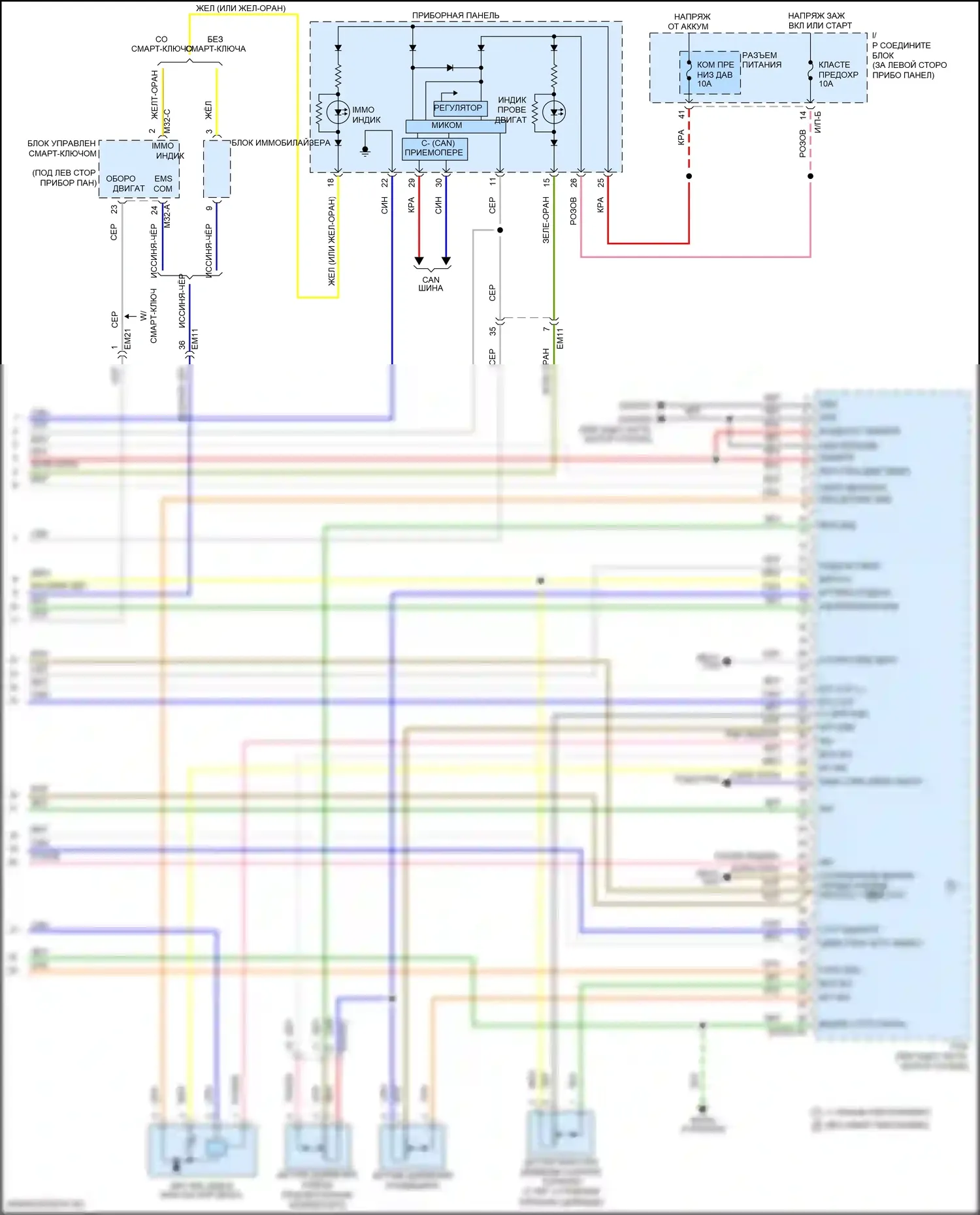 Rio Kia III (2011-2015): Электросхема двигателя 1.6l, электросхема управления mfi, автоматическая коробка передач (7 из 7) 