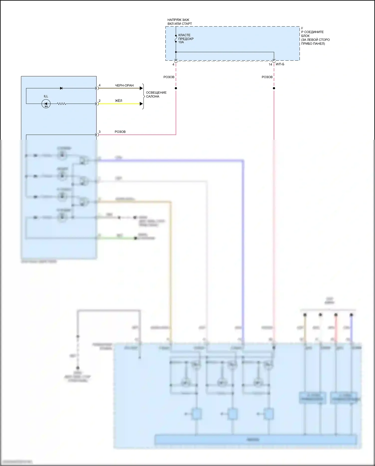 Rio Kia III (2011-2015): Электросхема коробки передач (2 из 2) 