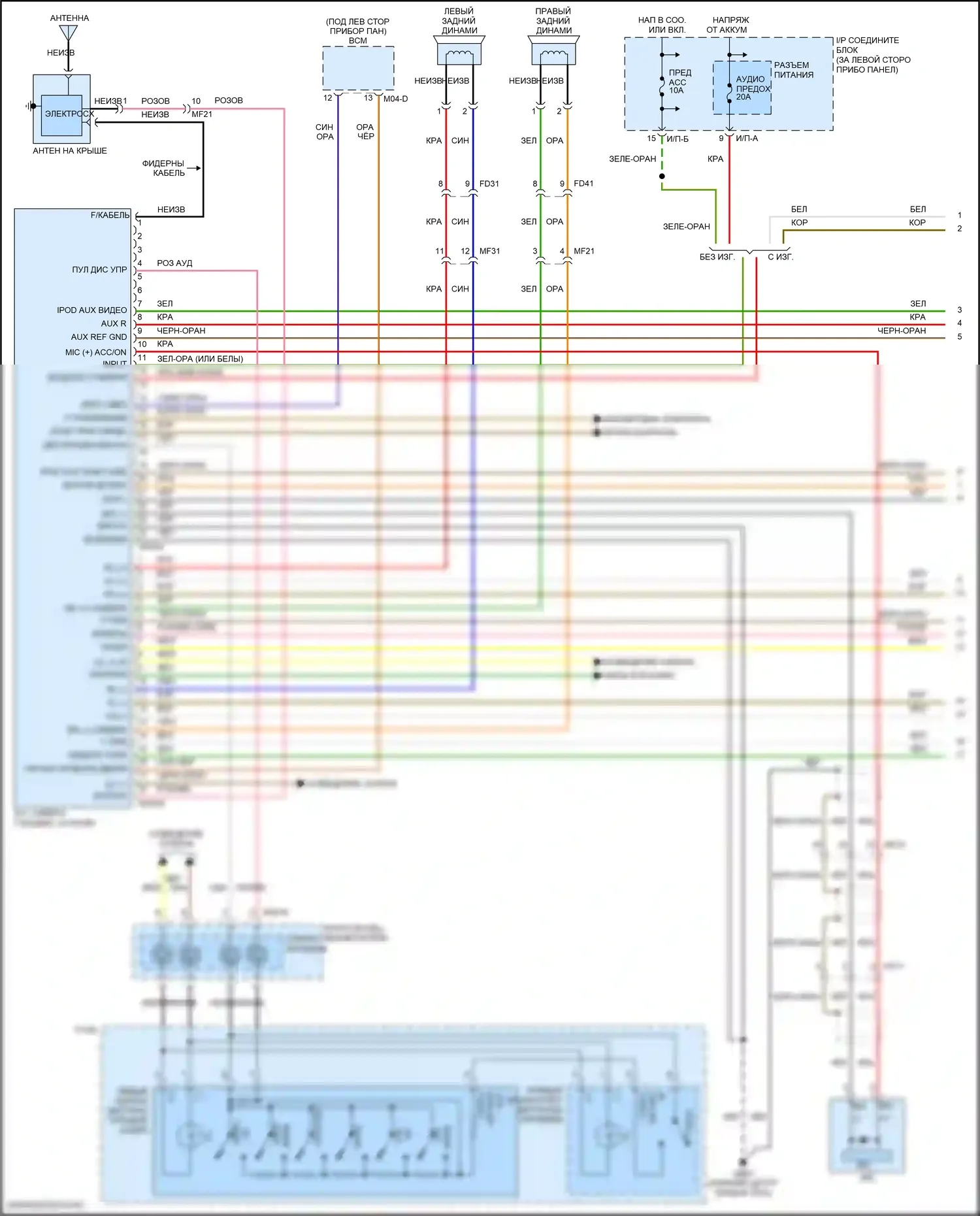 Rio Kia III (2011-2015): Электросхема навигации (1 из 2) 