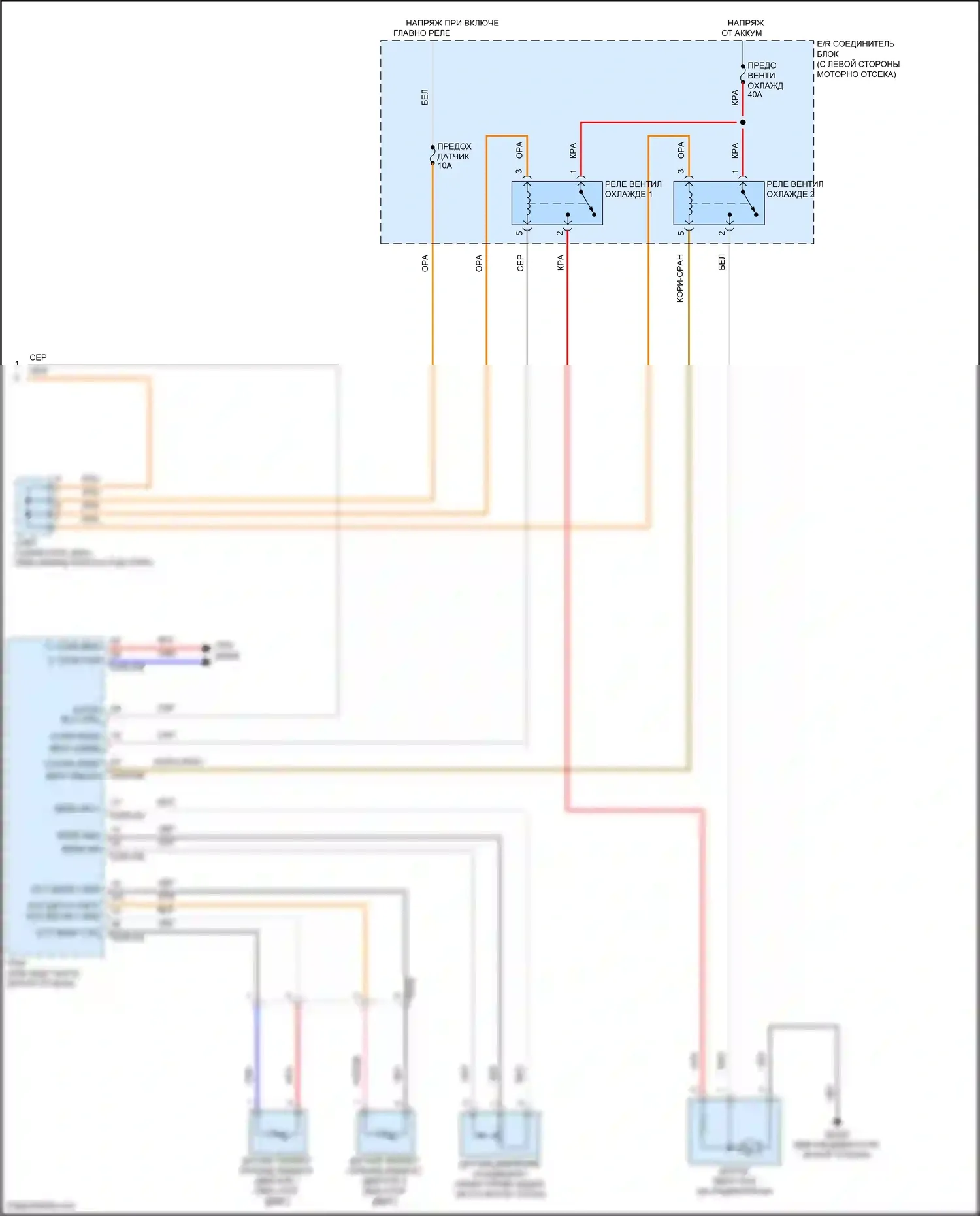 Rio Kia IV рестайлинг (2020-2024): Электросхема ручного кондиционера (3 из 3) 