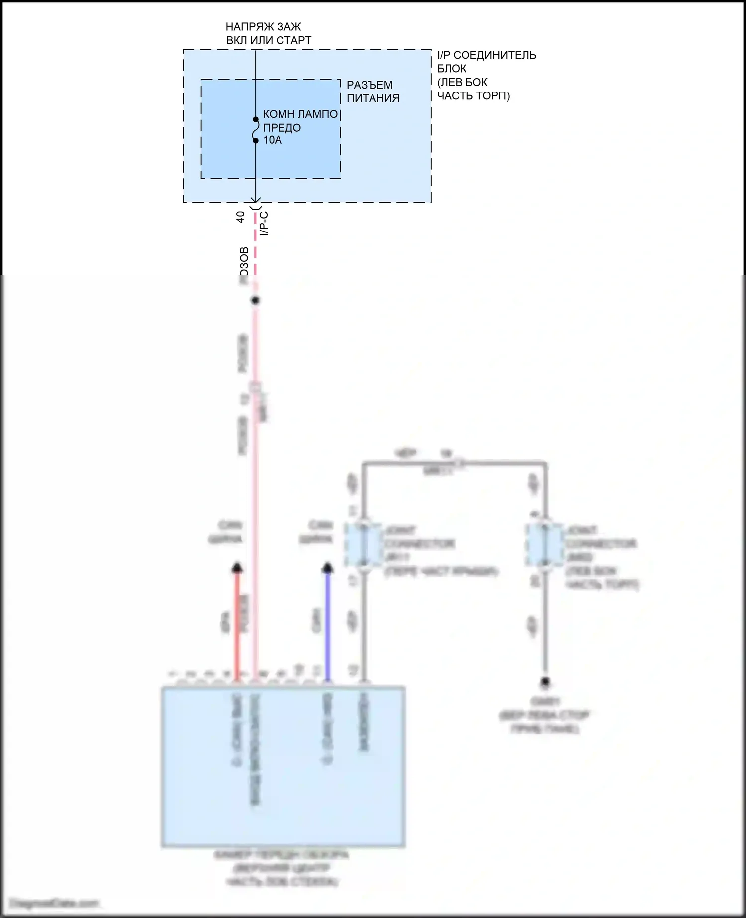 Rio Kia IV рестайлинг (2020-2024): Электросхема помощи в удержании полосы движения 