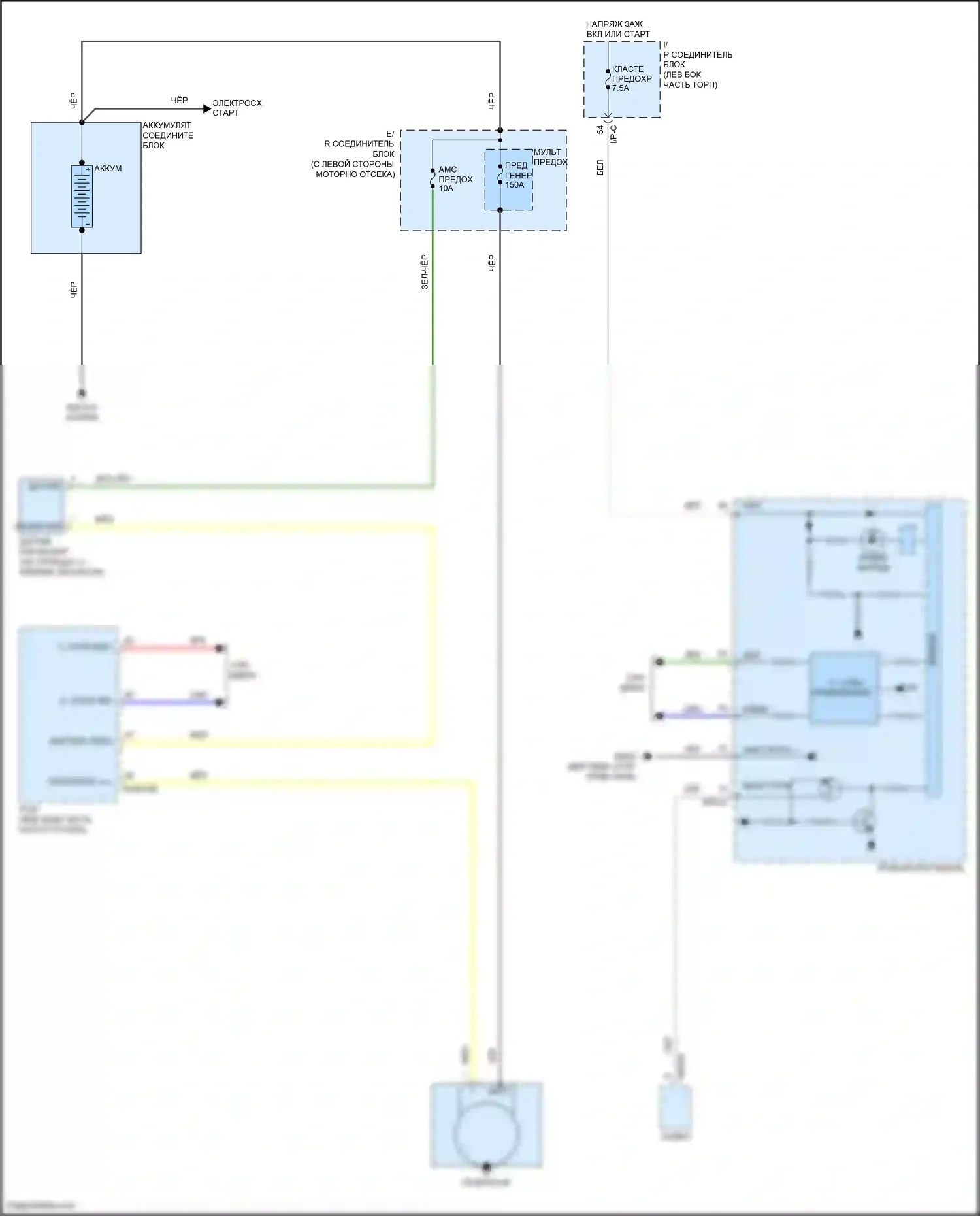 Rio Kia IV рестайлинг (2020-2024): Электросхема генератора 