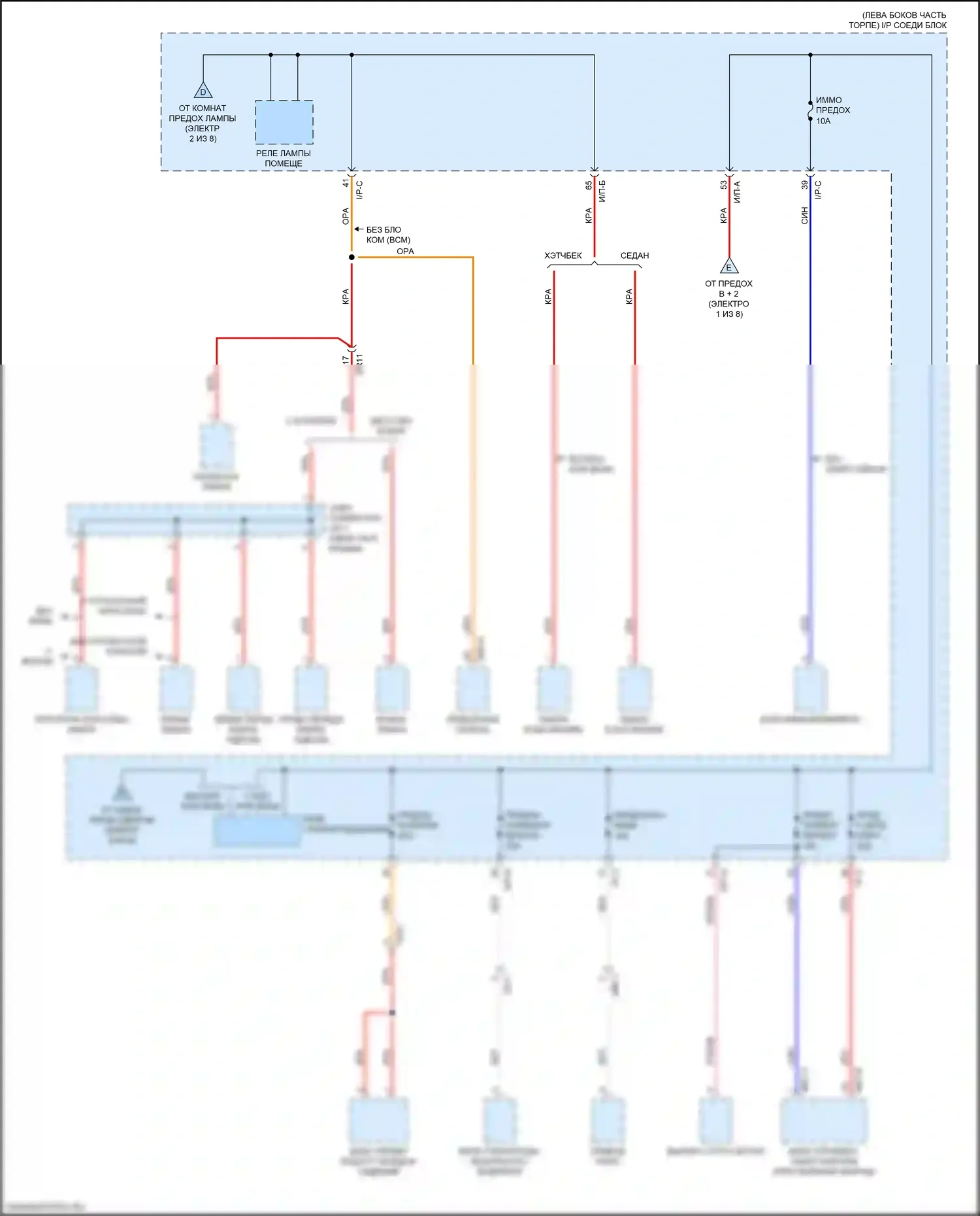 Rio Kia IV (2017-2020): Электросхема блока предохранителей реле (3 из 8) 