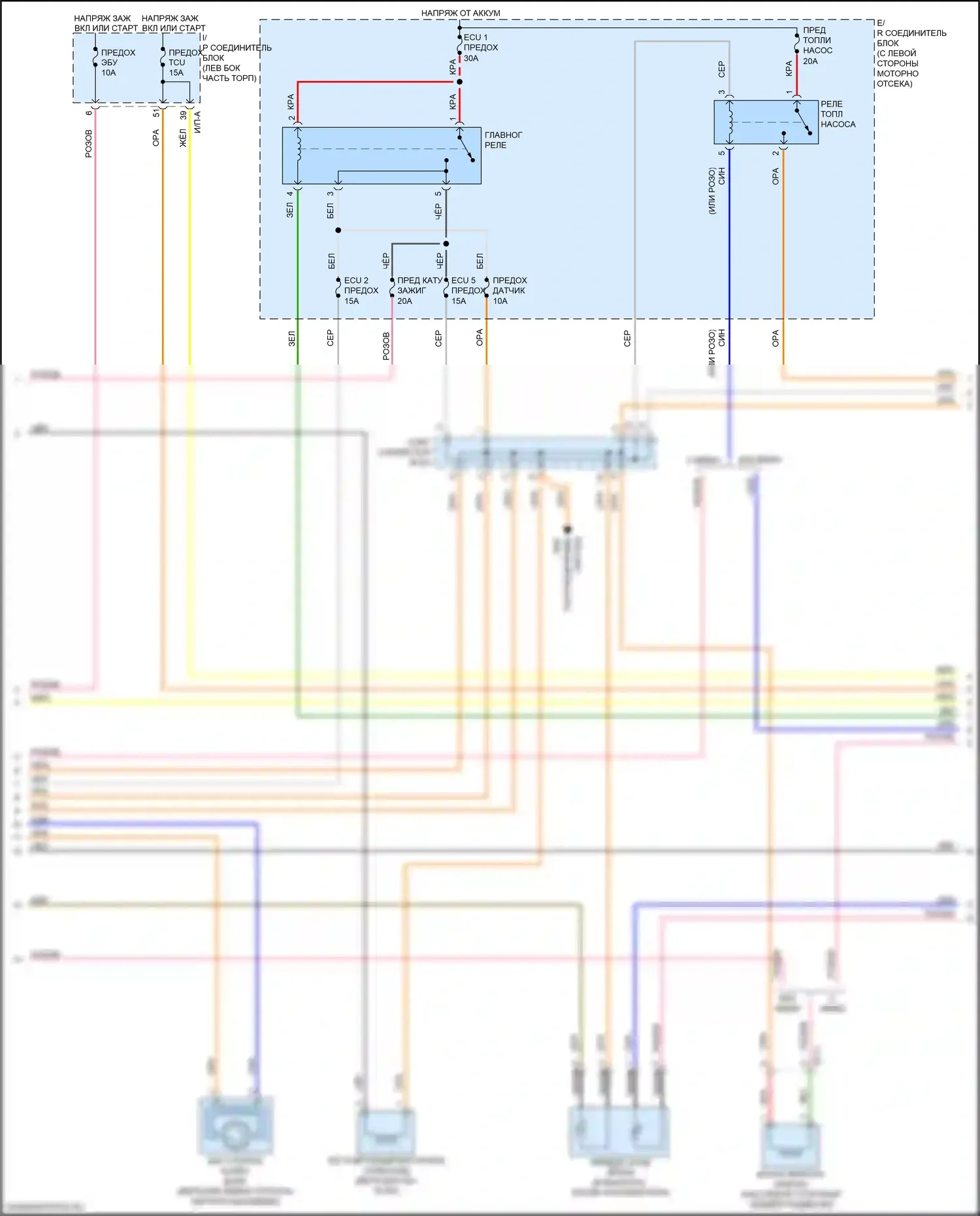 Rio Kia IV (2017-2020): Электросхема двигателя 1.6л, автомат коробки передач (2 из 7) 