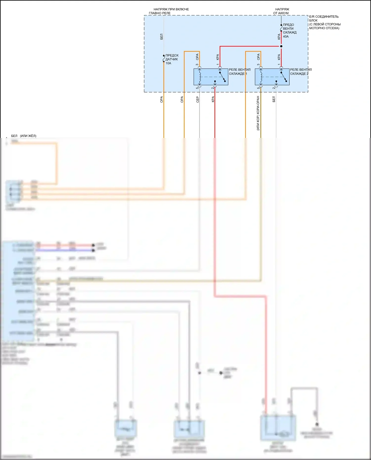 Rio Kia IV (2017-2020): Электросхема ручного кондиционера (3 из 3) 
