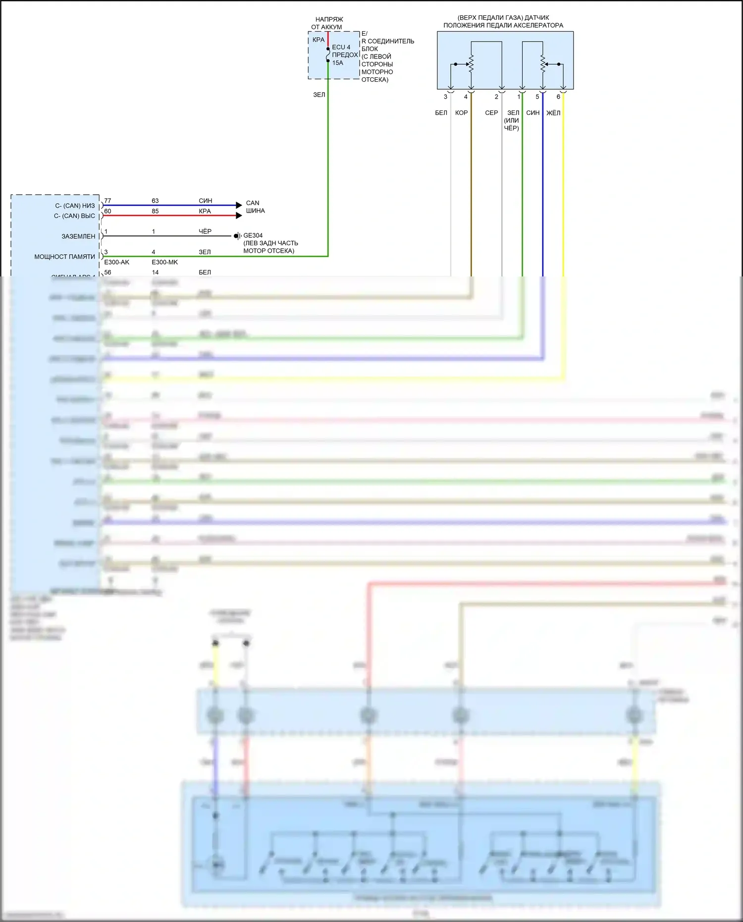 Rio Kia IV (2017-2020): Электросхема круиз-контроля (1 из 3) 