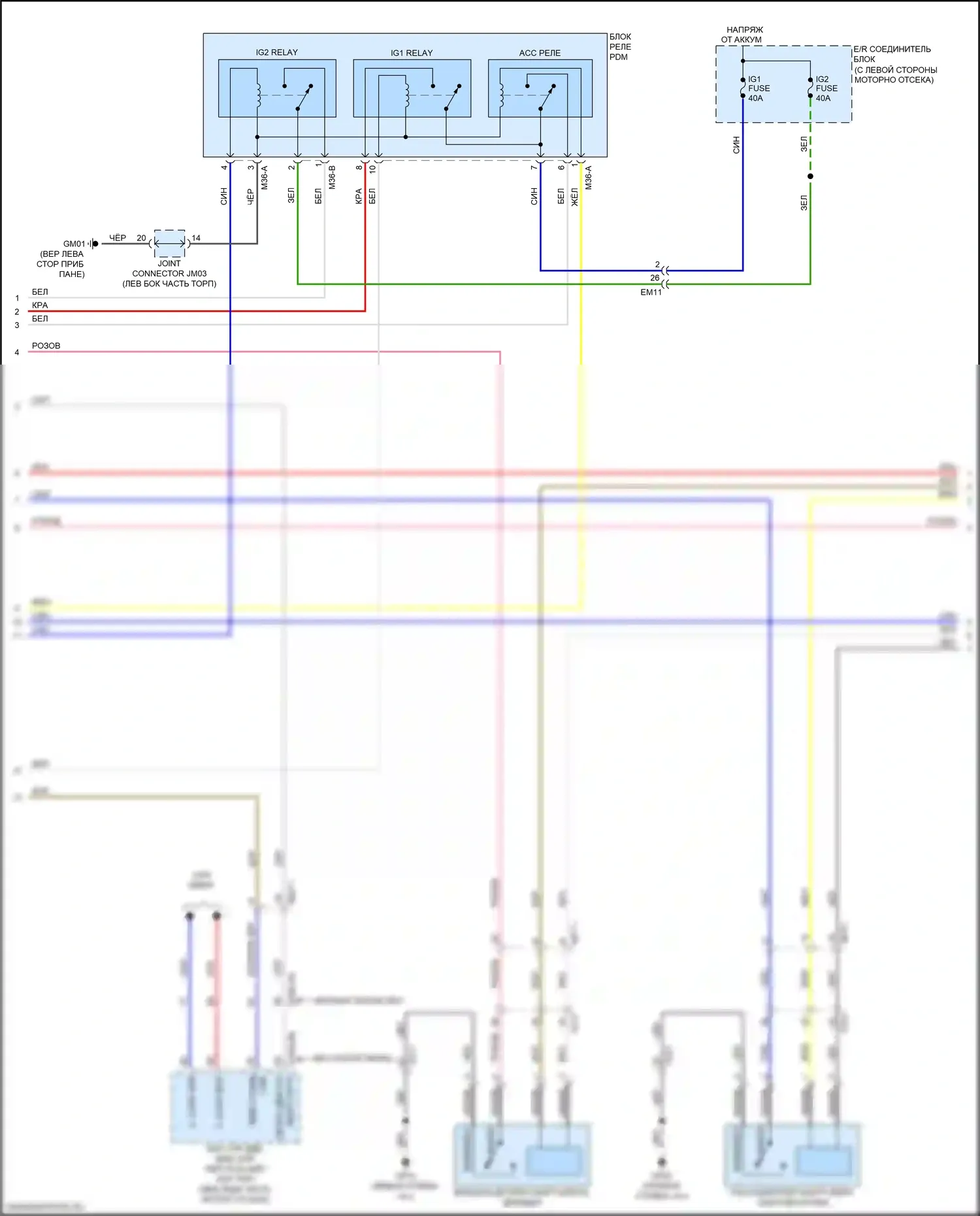 Rio Kia IV (2017-2020): Электросхема иммобилайзера, с интеллектуальной системой ключей (2 из 3) 