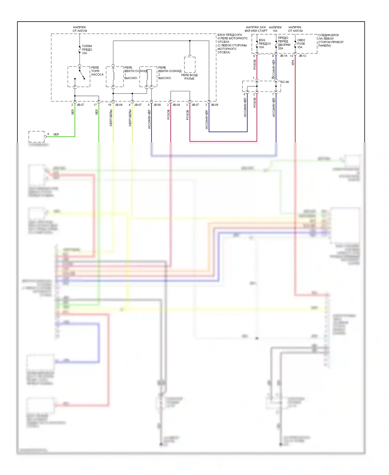 Sedona Kia I (1998-2006): Can шина электросхема 