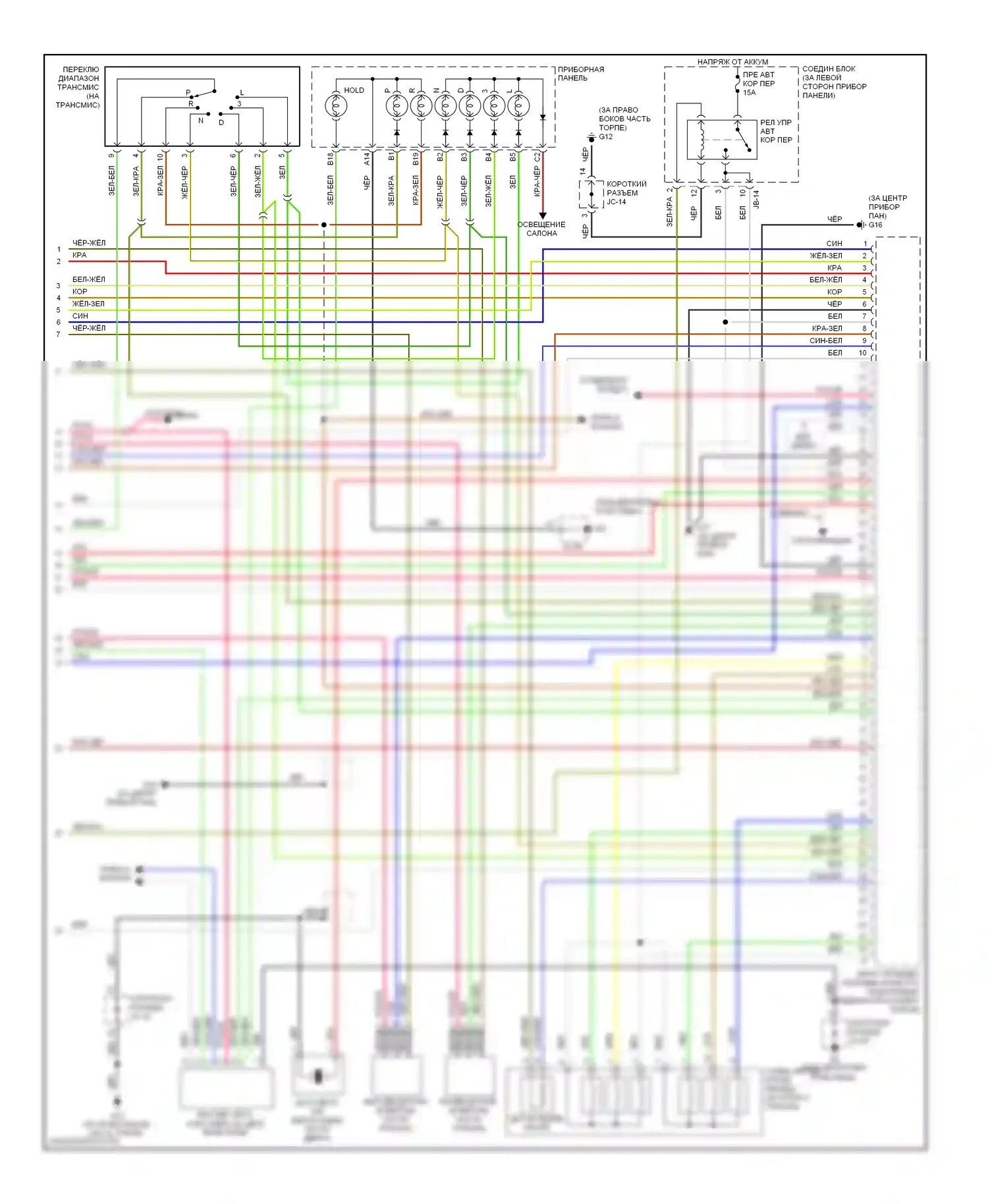 Sedona Kia I (1998-2006): Электросхема двигателя 3.5l (4 из 4) 