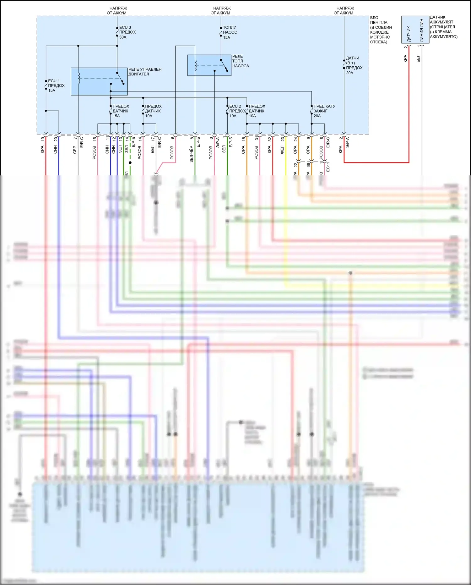Sedona Kia III (2014-2020): Электросхема двигателя 3.3l (3 из 9) 