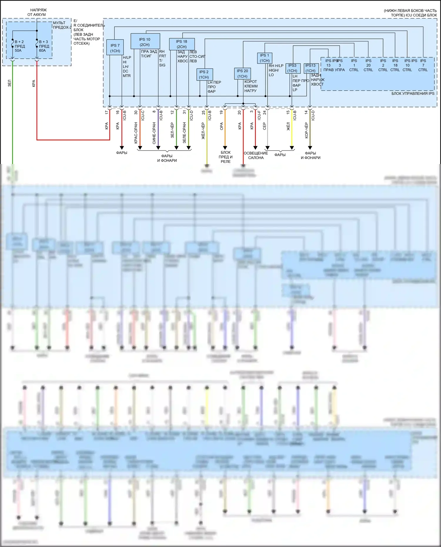 Seltos Kia I рестайлинг (2022-2024): Электросхема блока управления ips (2 из 2) 
