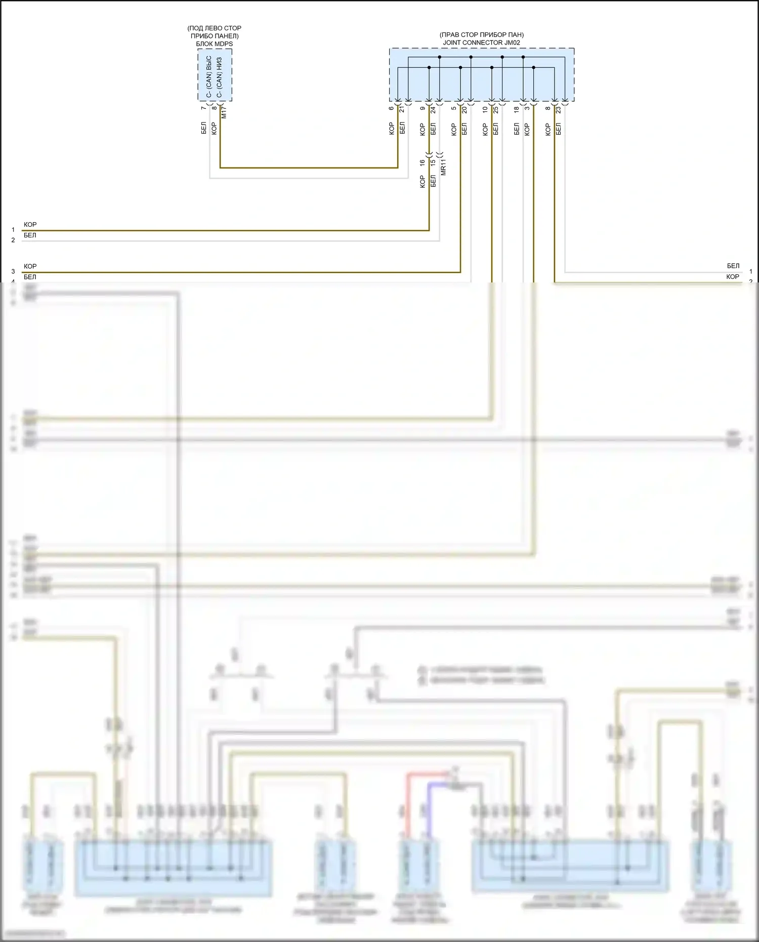 Seltos Kia I рестайлинг (2022-2024): Can шина электросхема (3 из 5) 