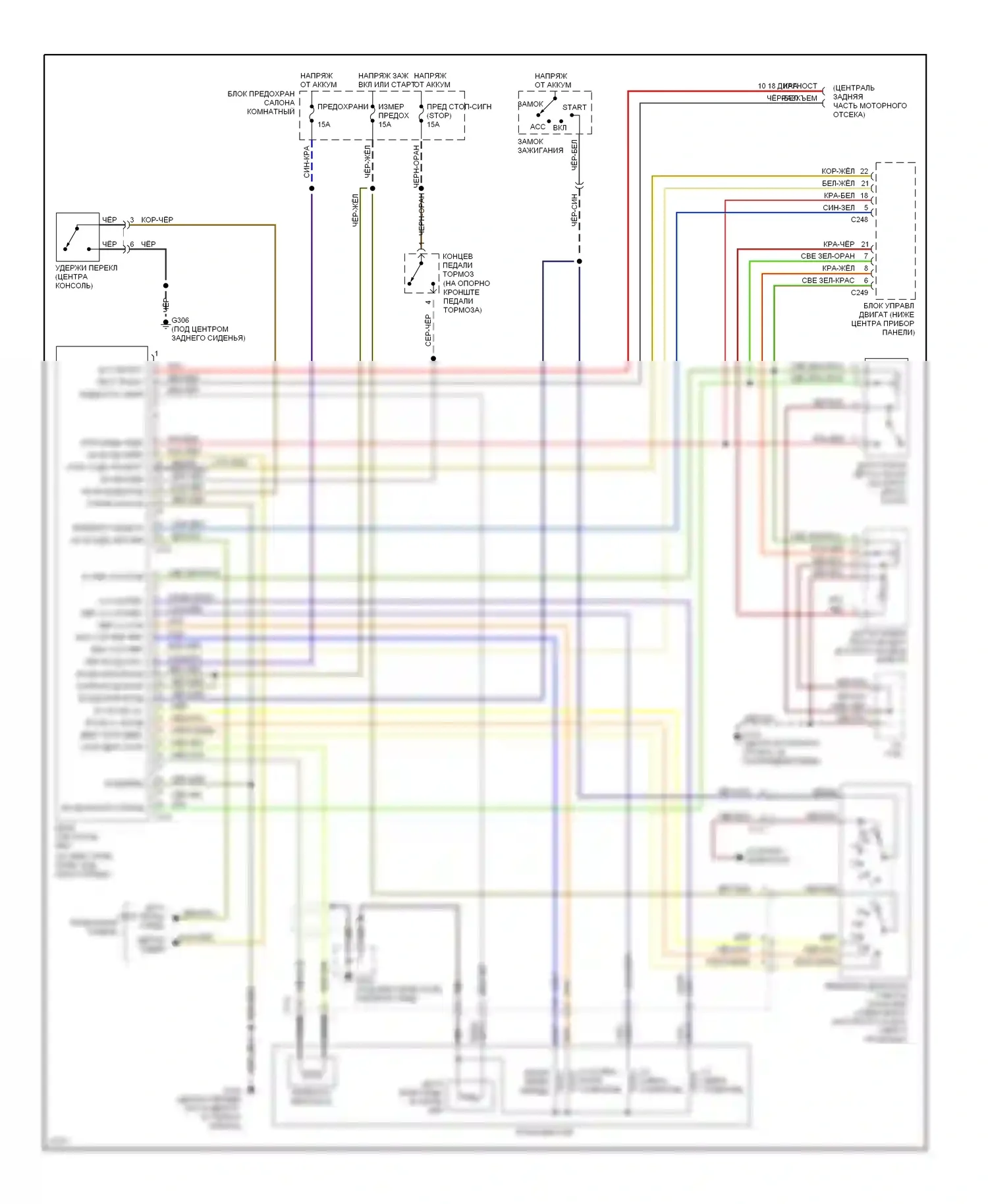 Sephia Kia I рестайлинг (1994-1998): 1.6l sohc, электросхема коробки передач 