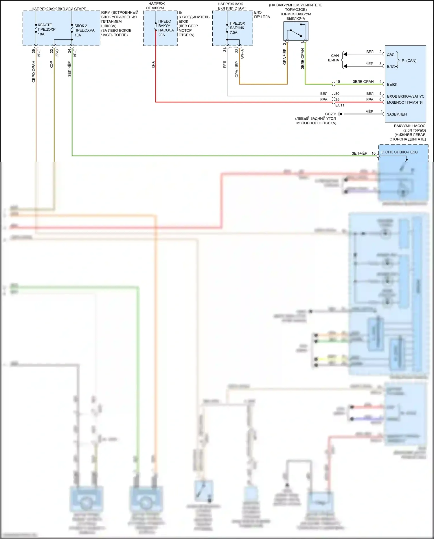 Sorento Prime Kia III рестайлинг (2017-2020): Антиблокировочная система abs электросхема (2 из 2) 