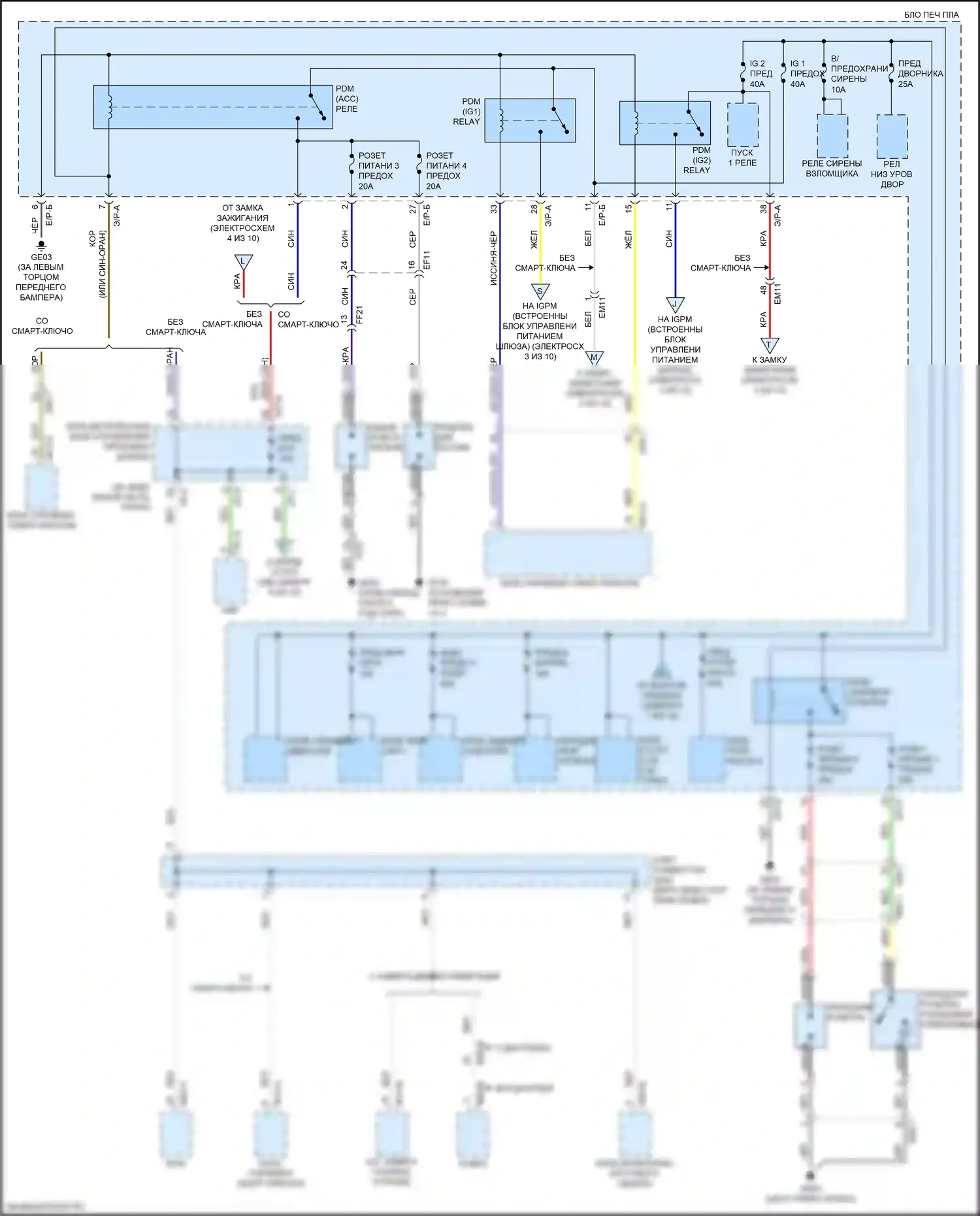 Sorento Prime Kia III рестайлинг (2017-2020): Электросхема блока предохранителей реле (9 из 10) 