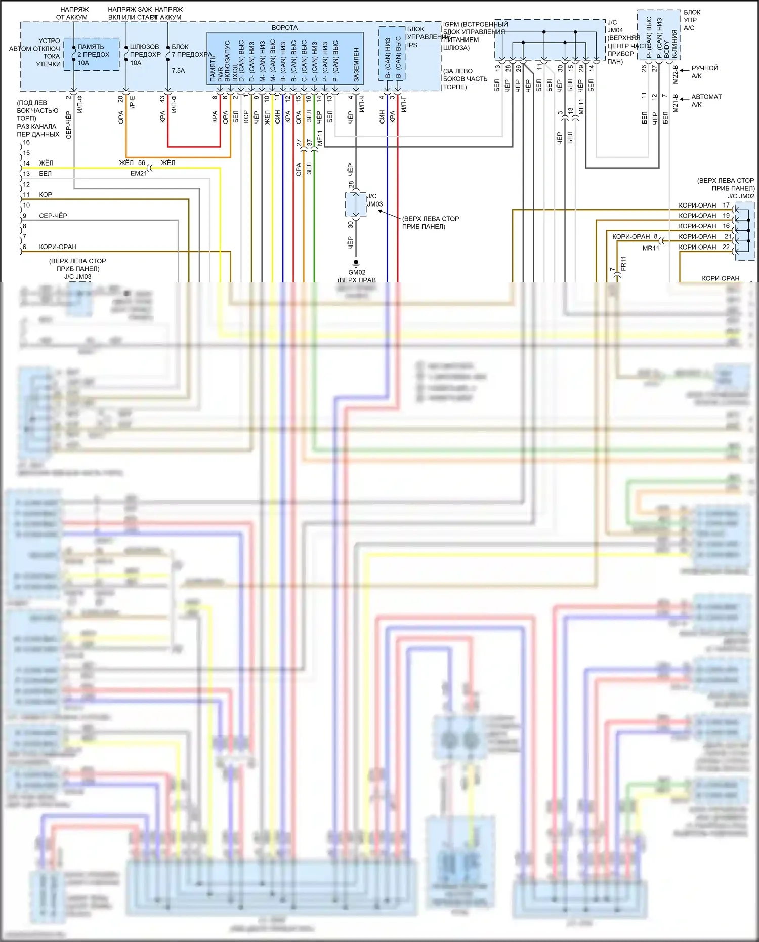 Sorento Prime Kia III рестайлинг (2017-2020): Can шина электросхема (1 из 3) 
