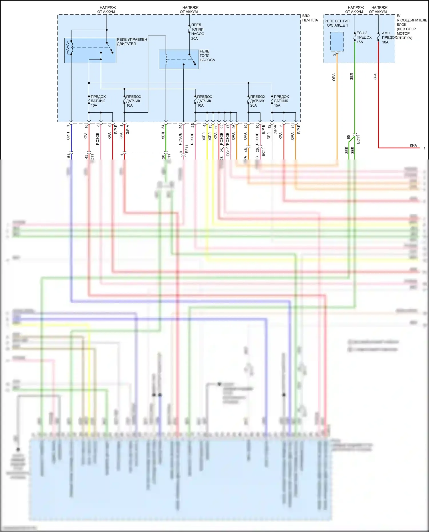 Sorento Prime Kia III рестайлинг (2017-2020): Электросхема двигателя 3.3l (3 из 9) 