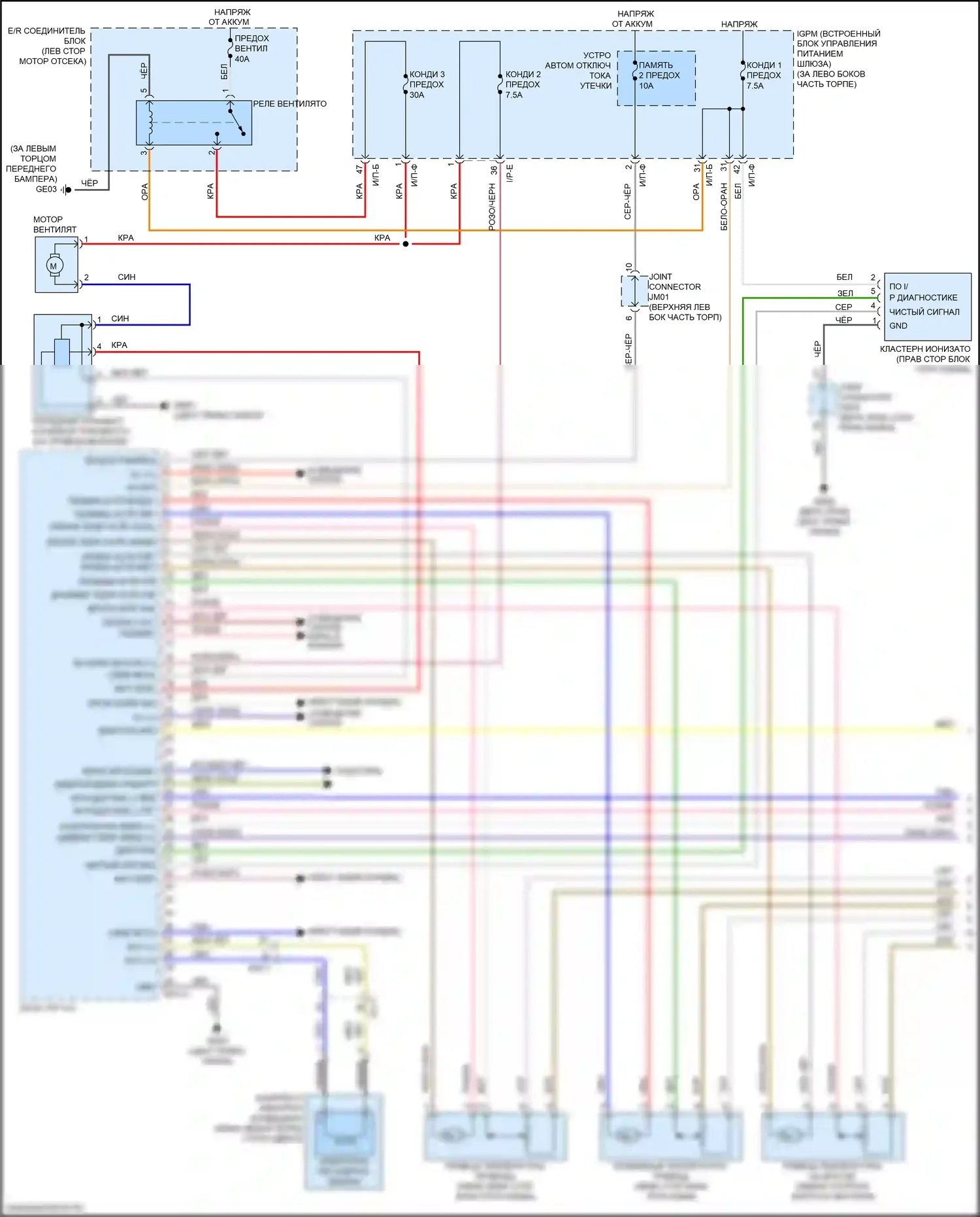 Sorento Prime Kia III рестайлинг (2017-2020): Электросхема климат контроля (1 из 4) 
