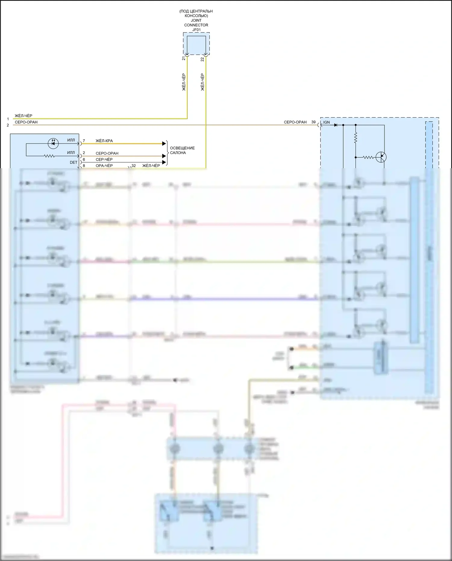 Sorento Prime Kia III рестайлинг (2017-2020): Электросхема автоматической коробки передач (2 из 2) 