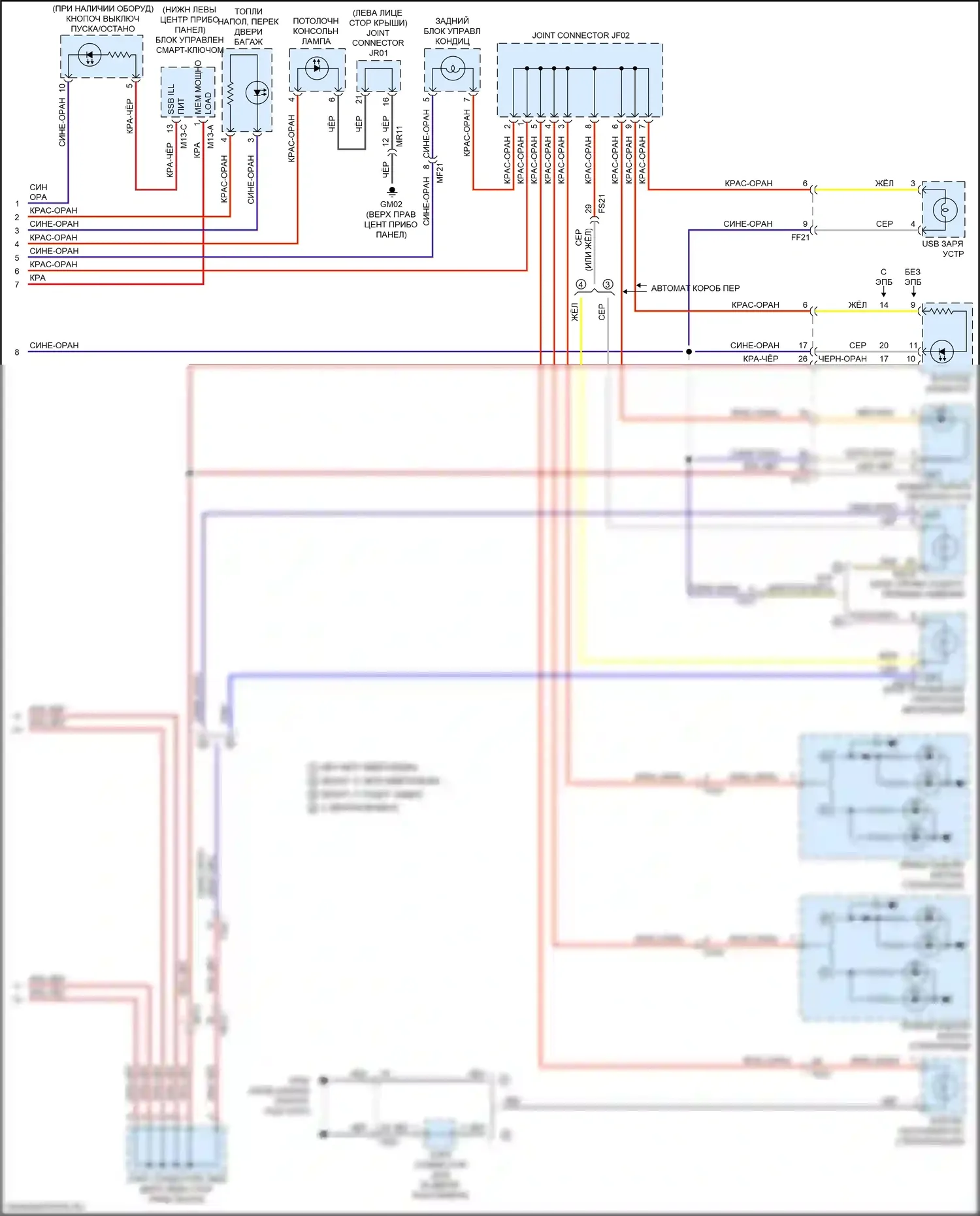 Sorento Prime Kia III рестайлинг (2017-2020): Электросхема подсветки приборной панели (3 из 3) 