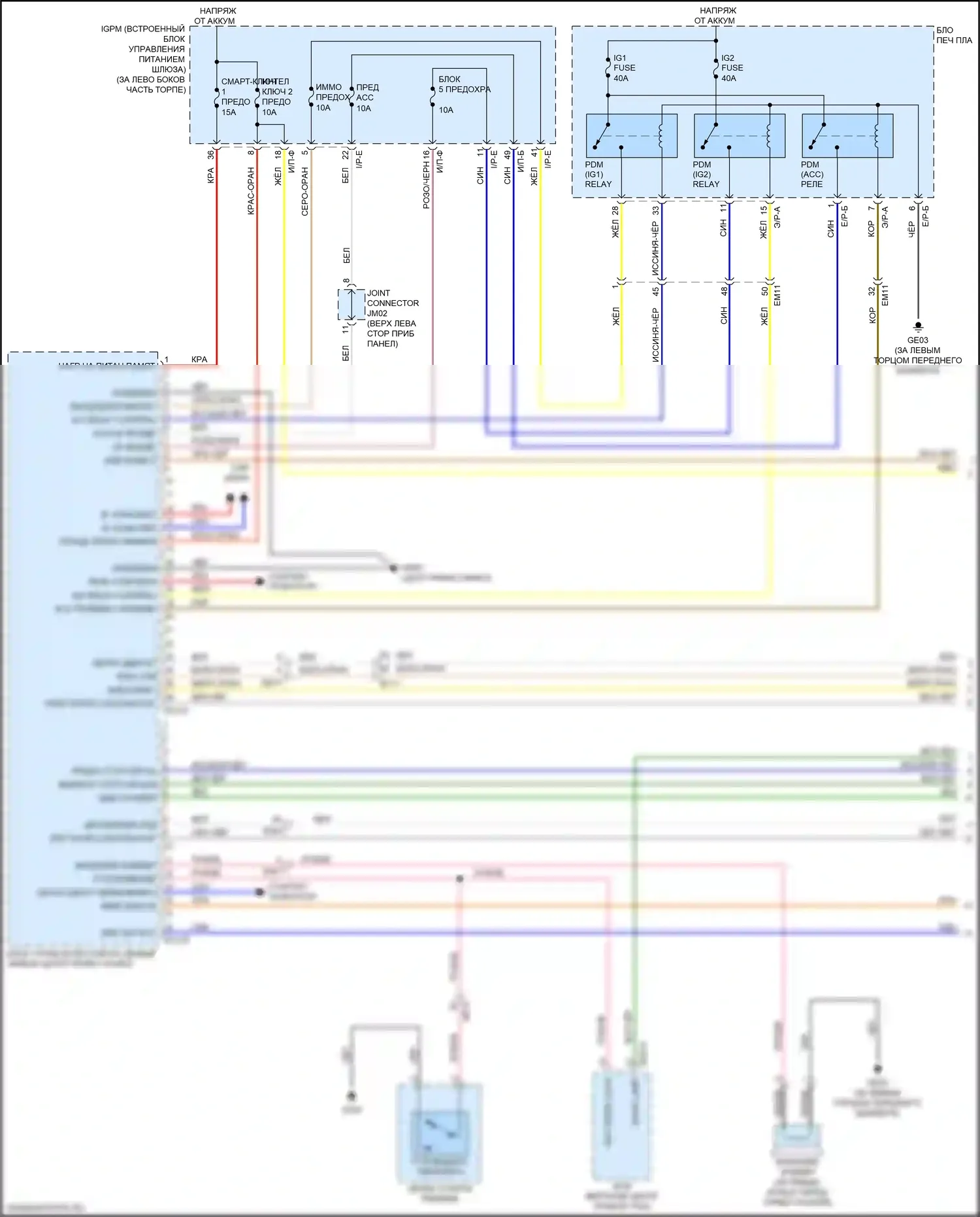 Sorento Prime Kia III рестайлинг (2017-2020): Электросхема иммобилайзера, с системой интеллектуальных ключей (1 из 3) 