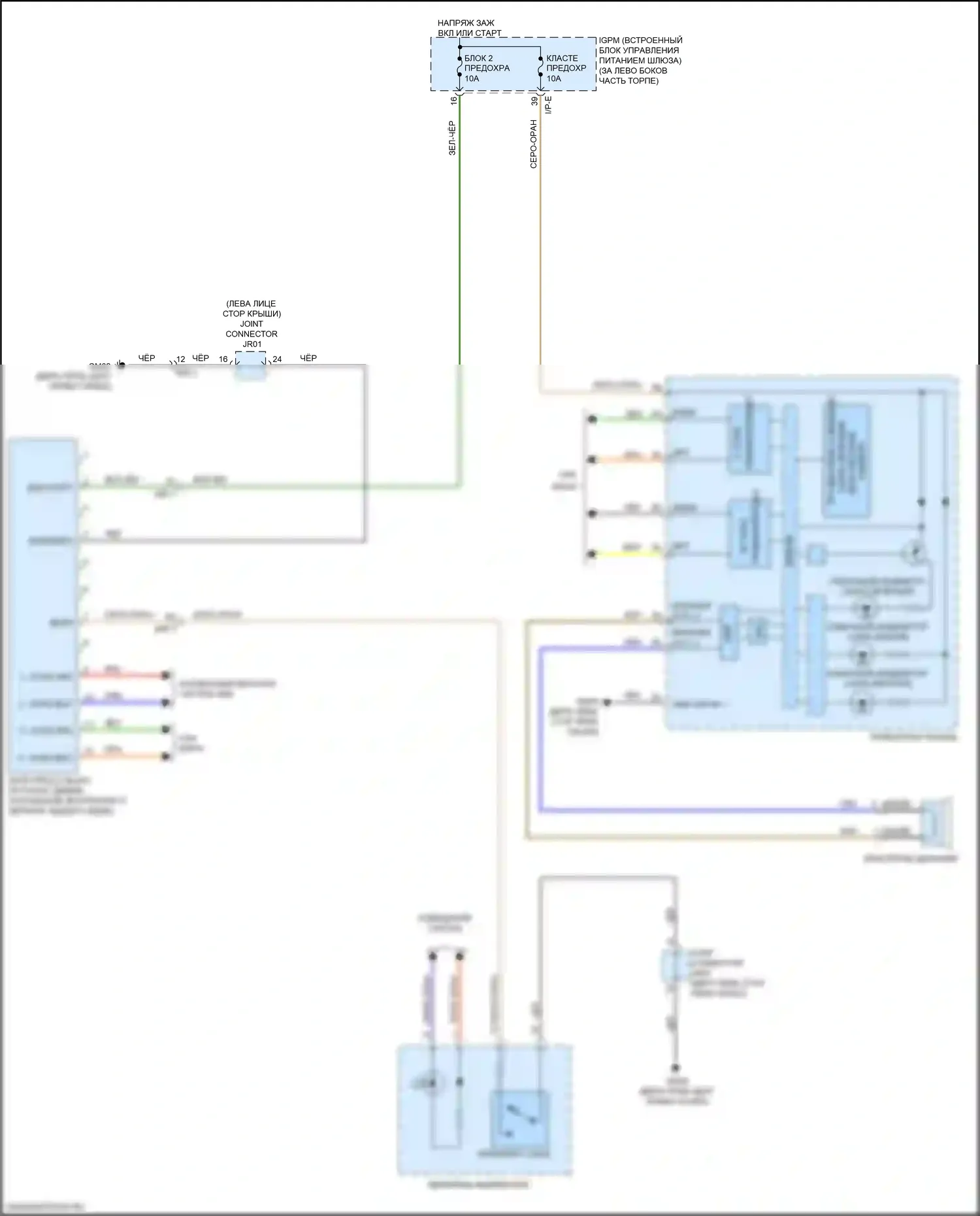 Sorento Prime Kia III рестайлинг (2017-2020): Электросхема сигнализации о выезде с полосы движения 