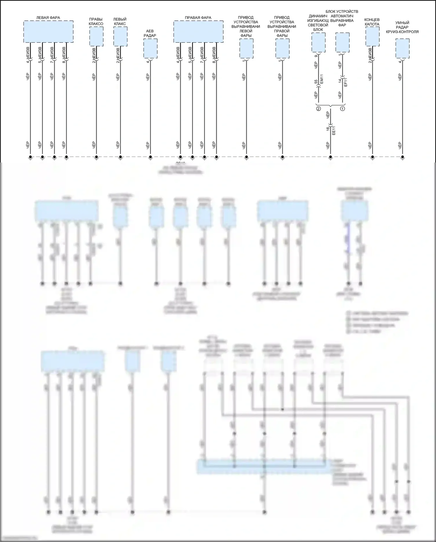 Sorento Prime Kia III рестайлинг (2017-2020): Электросхема разводки массы (3 из 6) 
