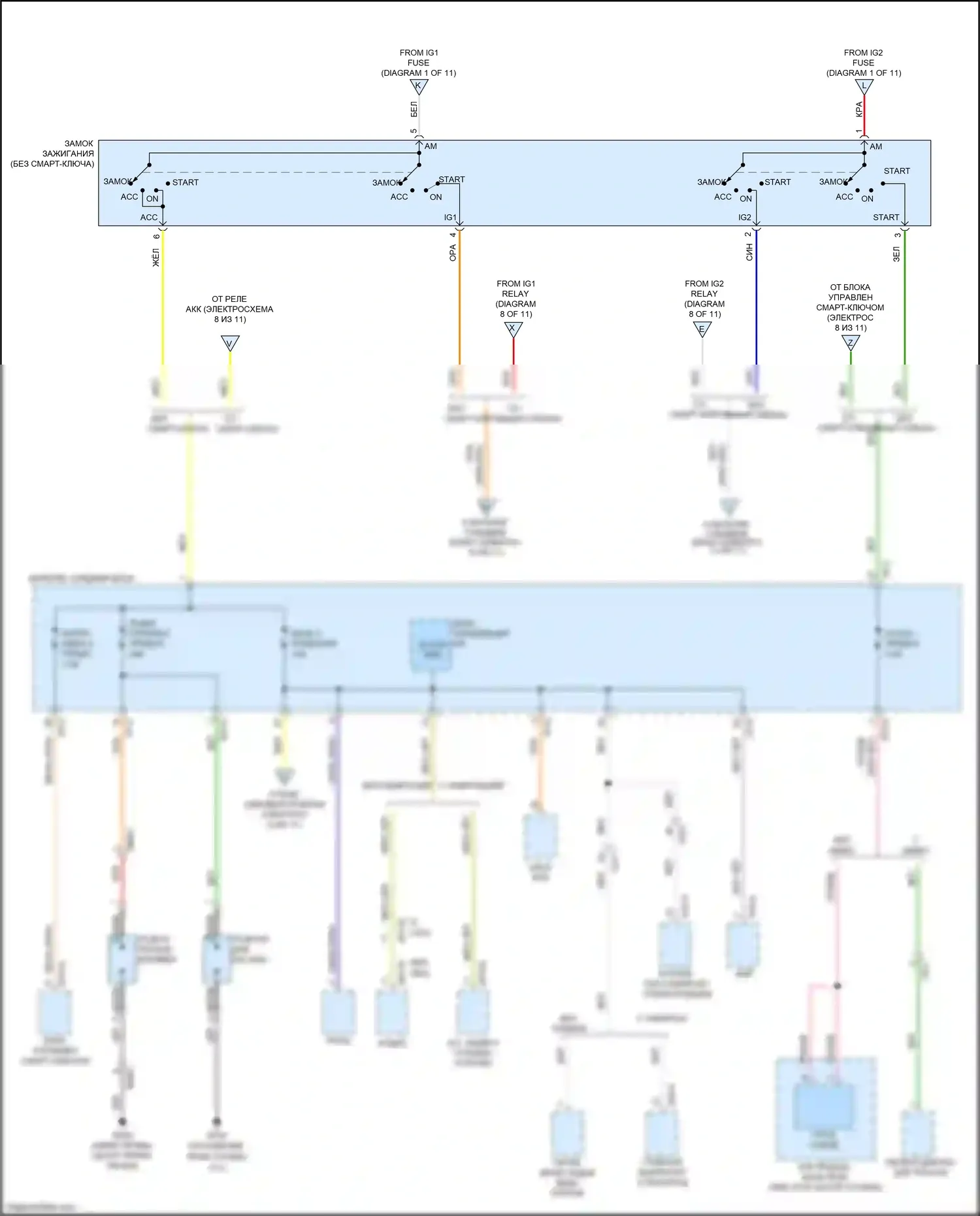 Sorento Prime Kia III (2014-2017): Электросхема блока предохранителей реле (3 из 11) 