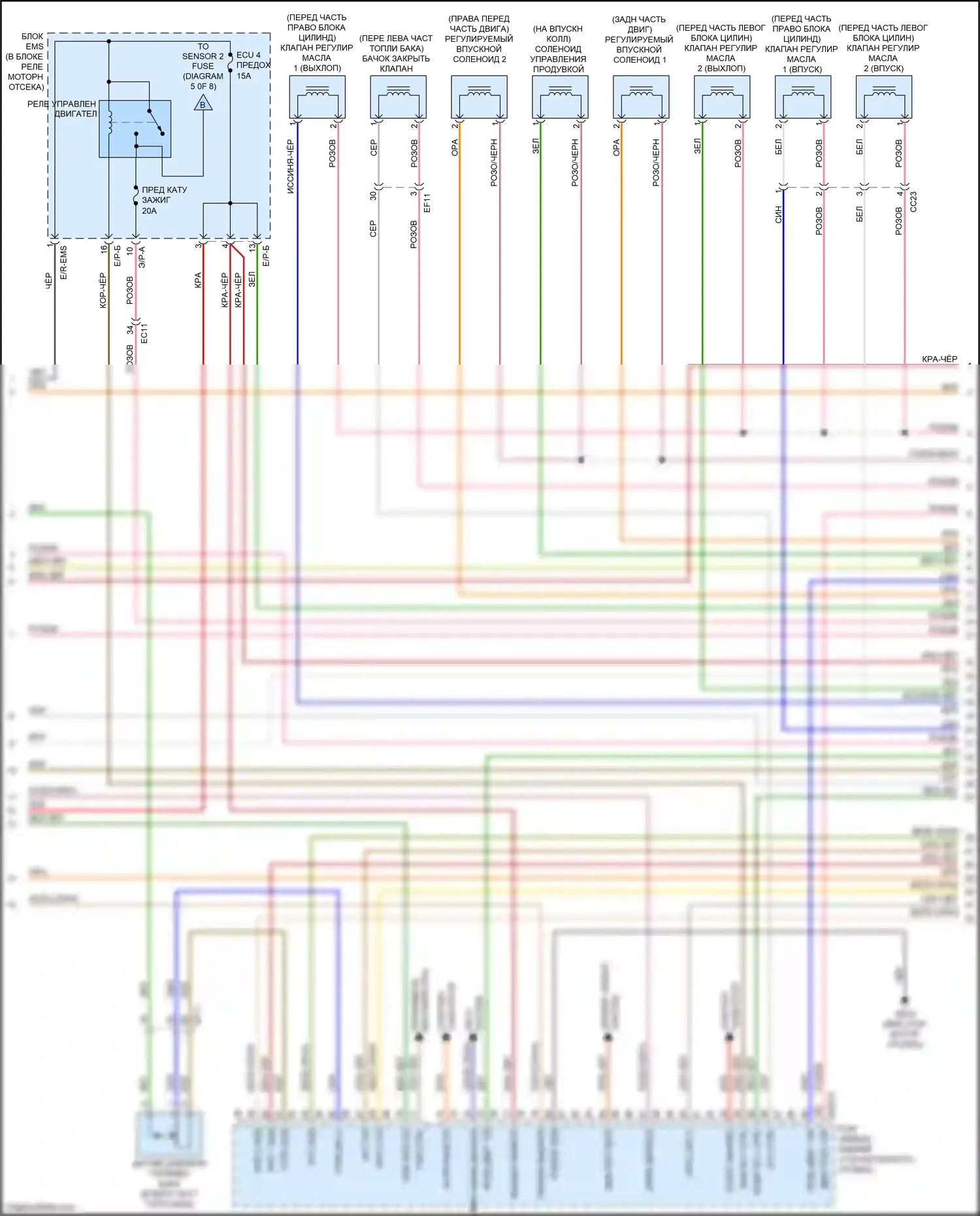 Sorento Prime Kia III (2014-2017): Электросхема двигателя 3.3l (2 из 8) 