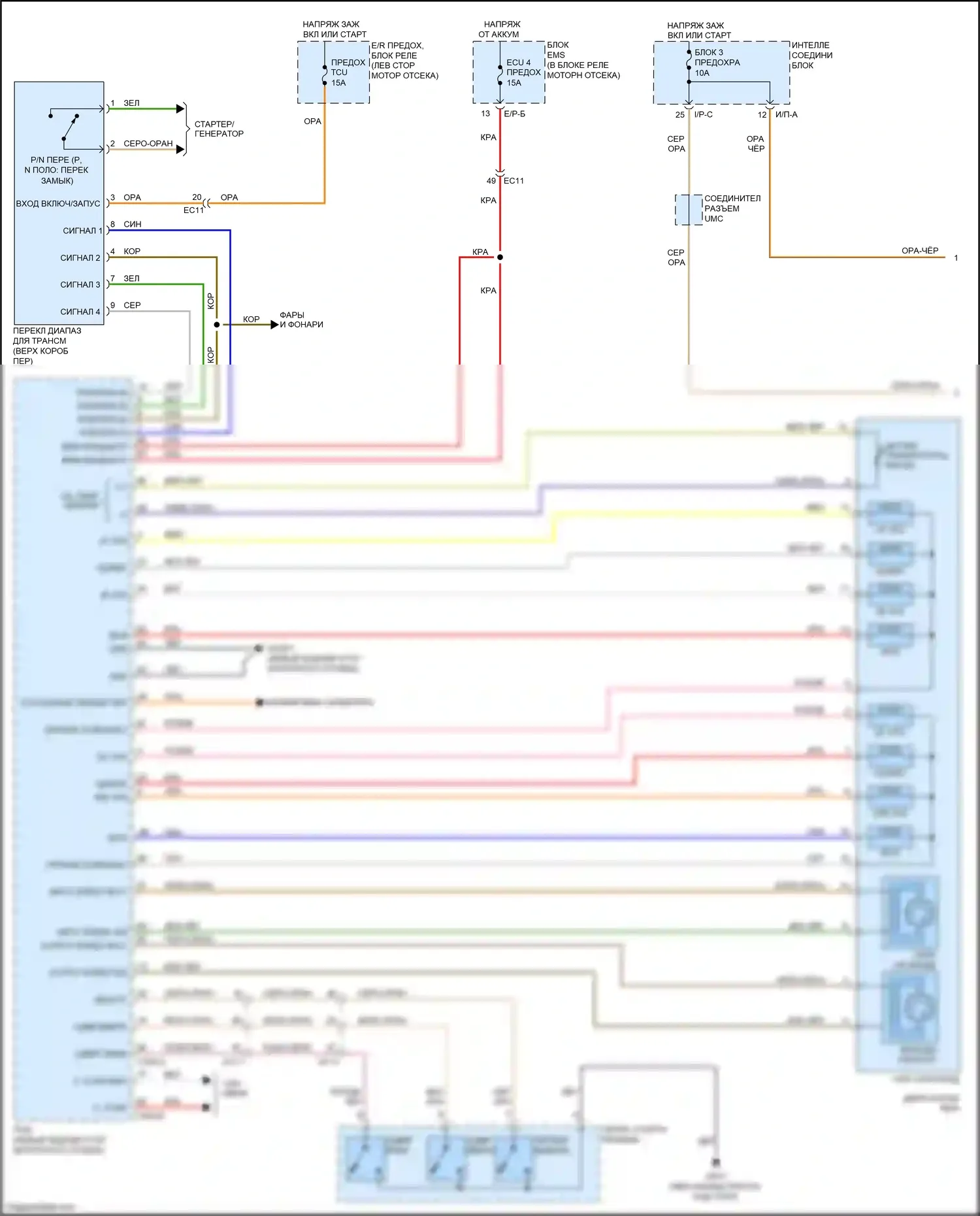 Sorento Prime Kia III (2014-2017): 2.4л, электросхема акпп (1 из 2) 