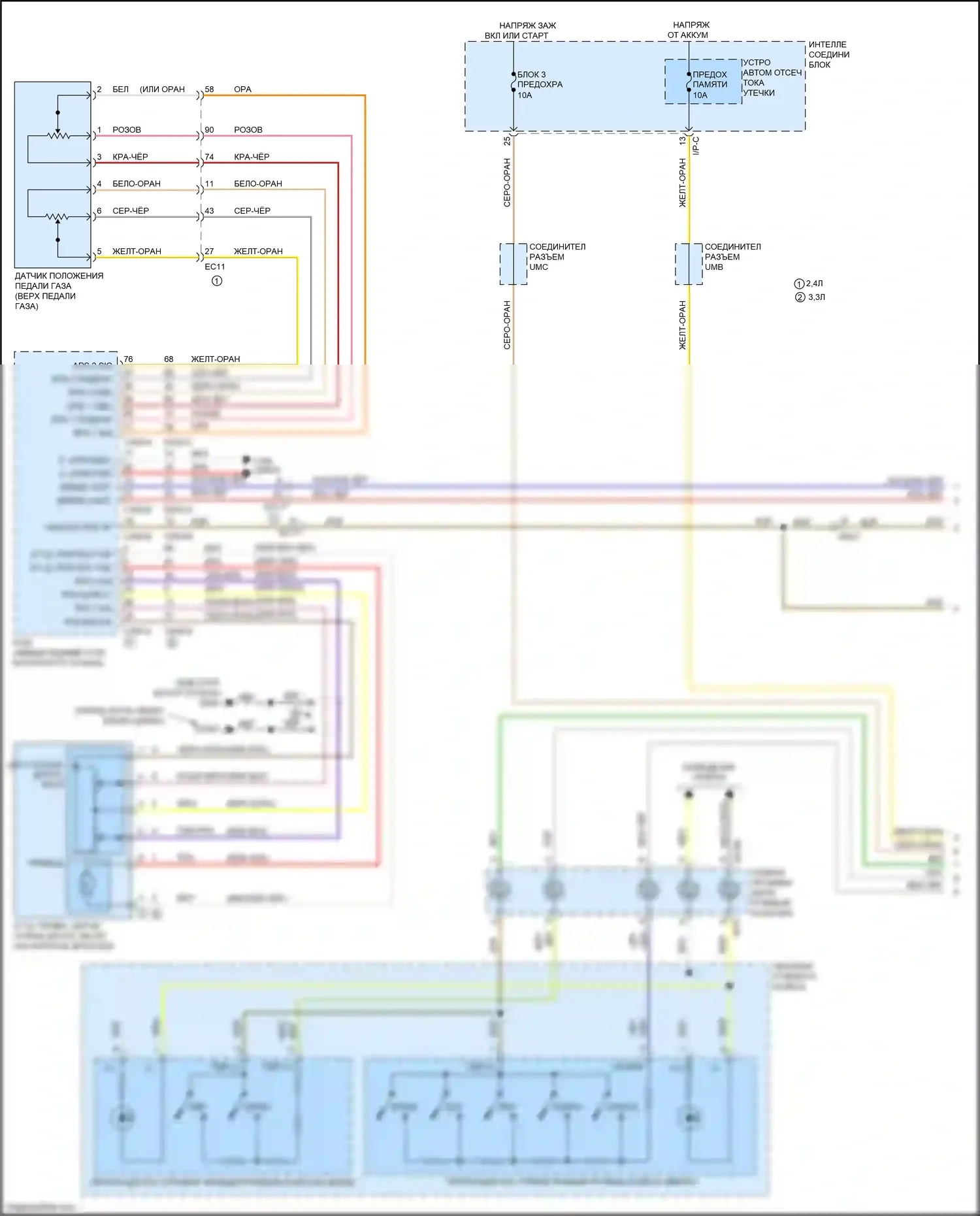 Sorento Prime Kia III (2014-2017): Электросхема круиз-контроля (1 из 2) 