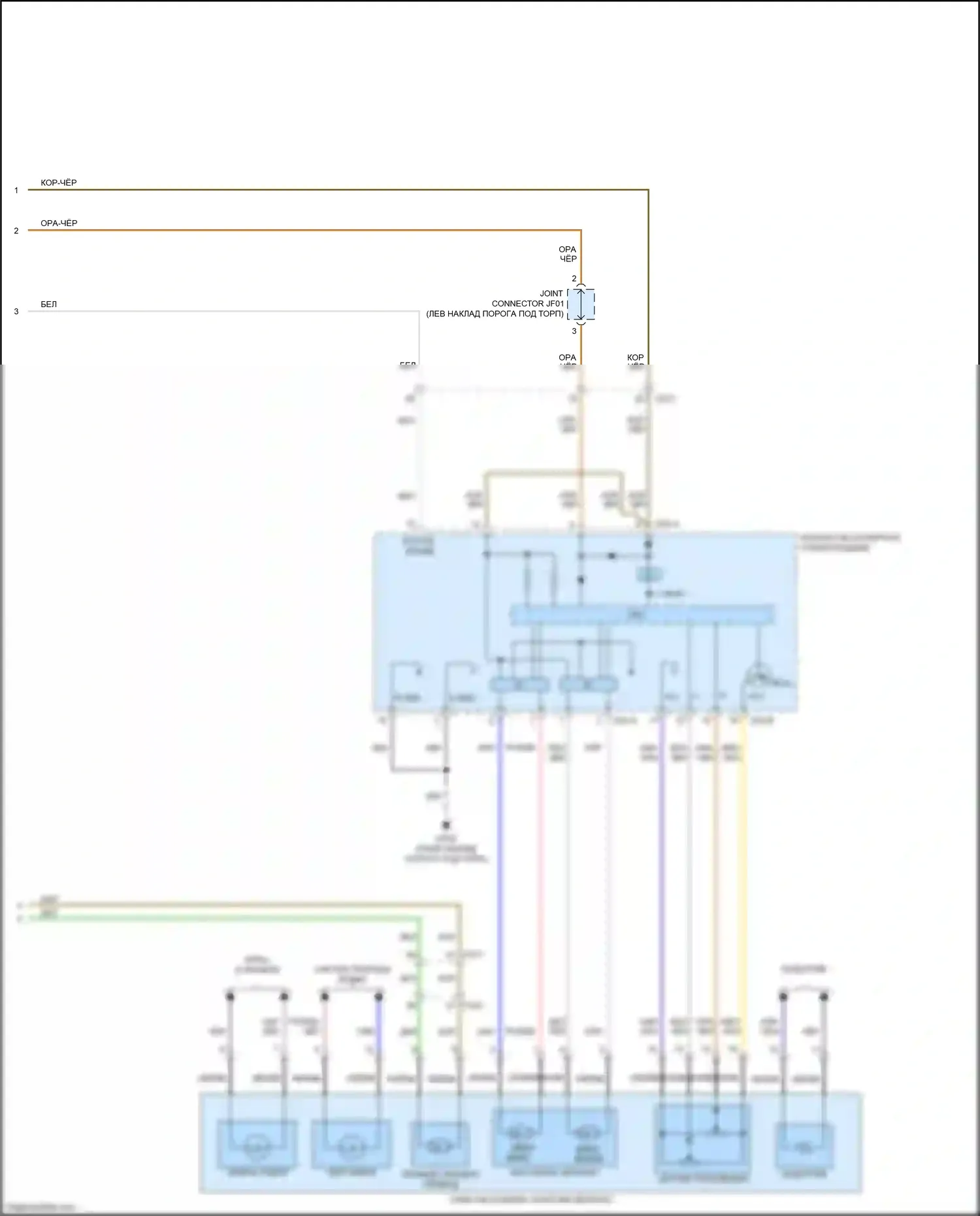 Sorento Prime Kia III (2014-2017): Электросхема памяти зеркал (2 из 2) 