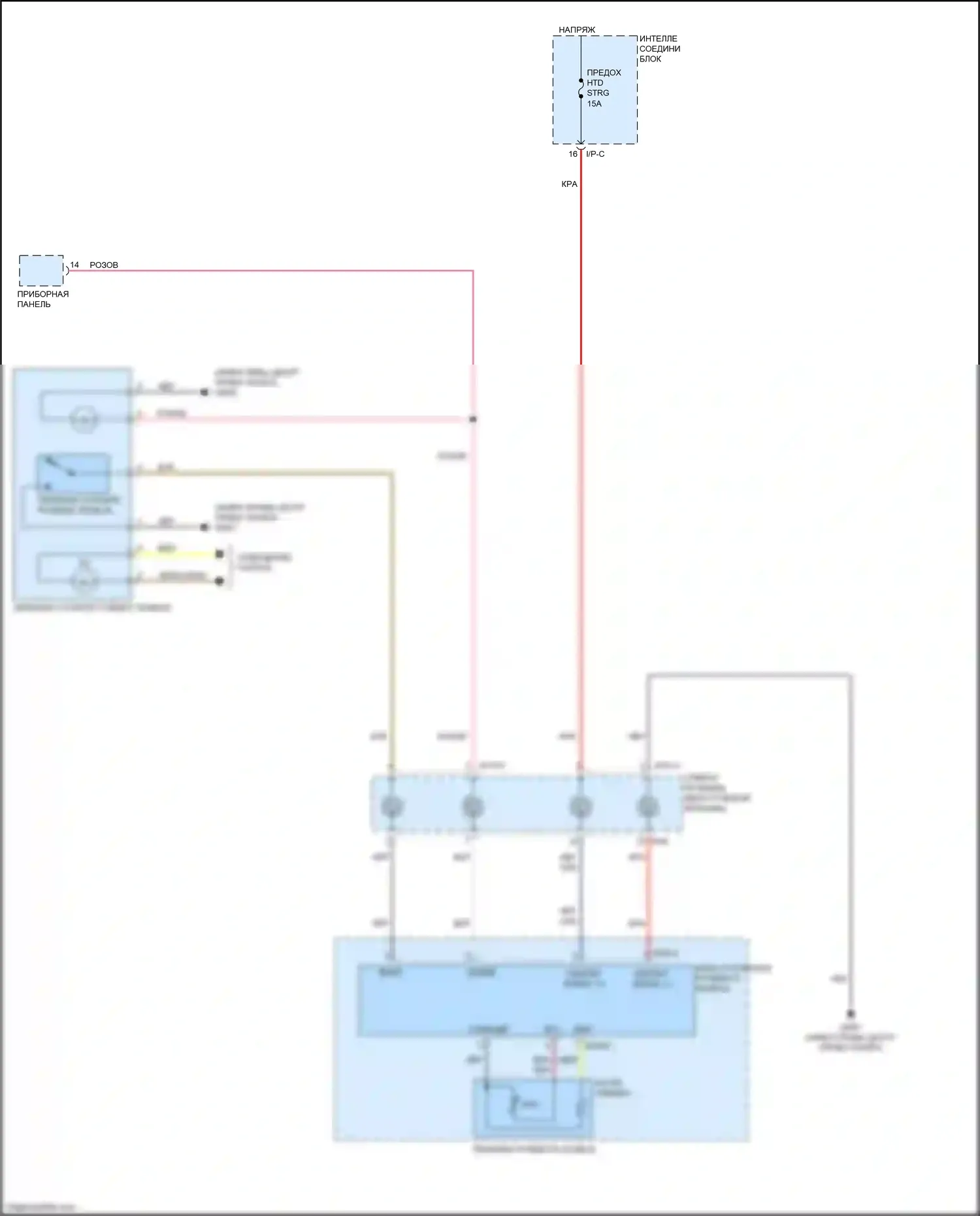 Sorento Prime Kia III (2014-2017): Электросхема рулевого колеса с подогревом 