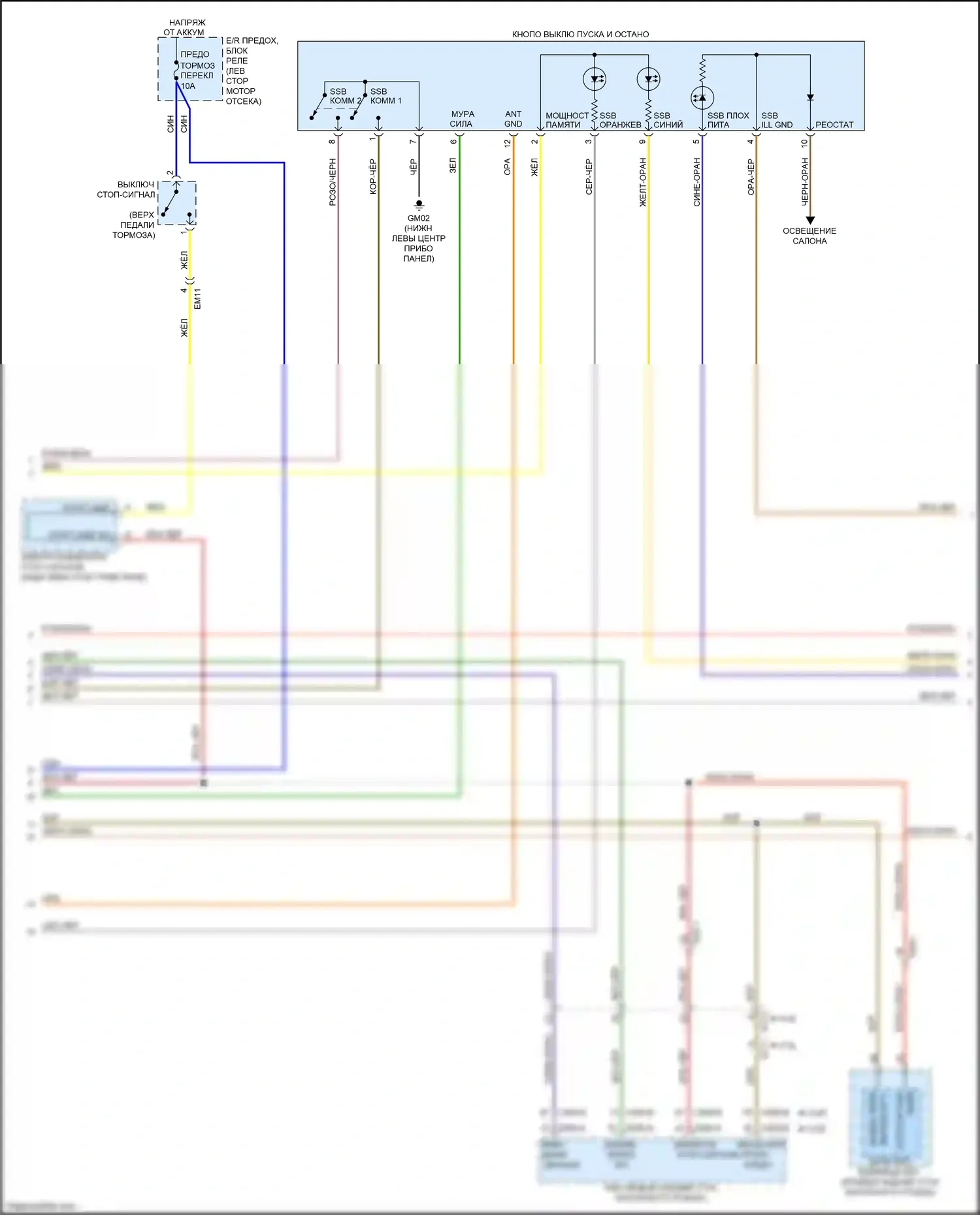 Sorento Prime Kia III (2014-2017): Электросхема иммобилайзера, с интеллектуальной системой ключей (2 из 3) 