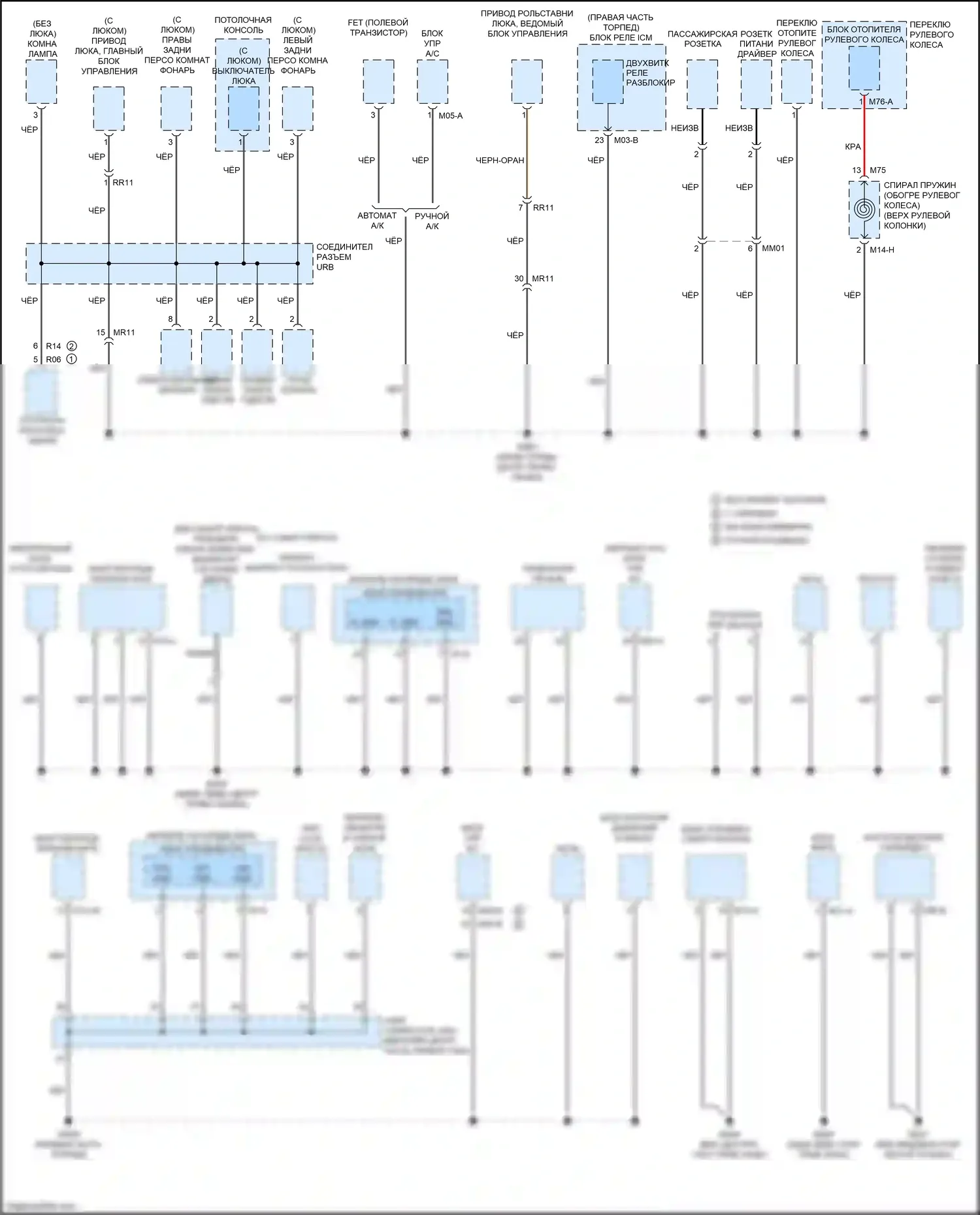 Sorento Prime Kia III (2014-2017): Электросхема точек подключения масс (1 из 5) 