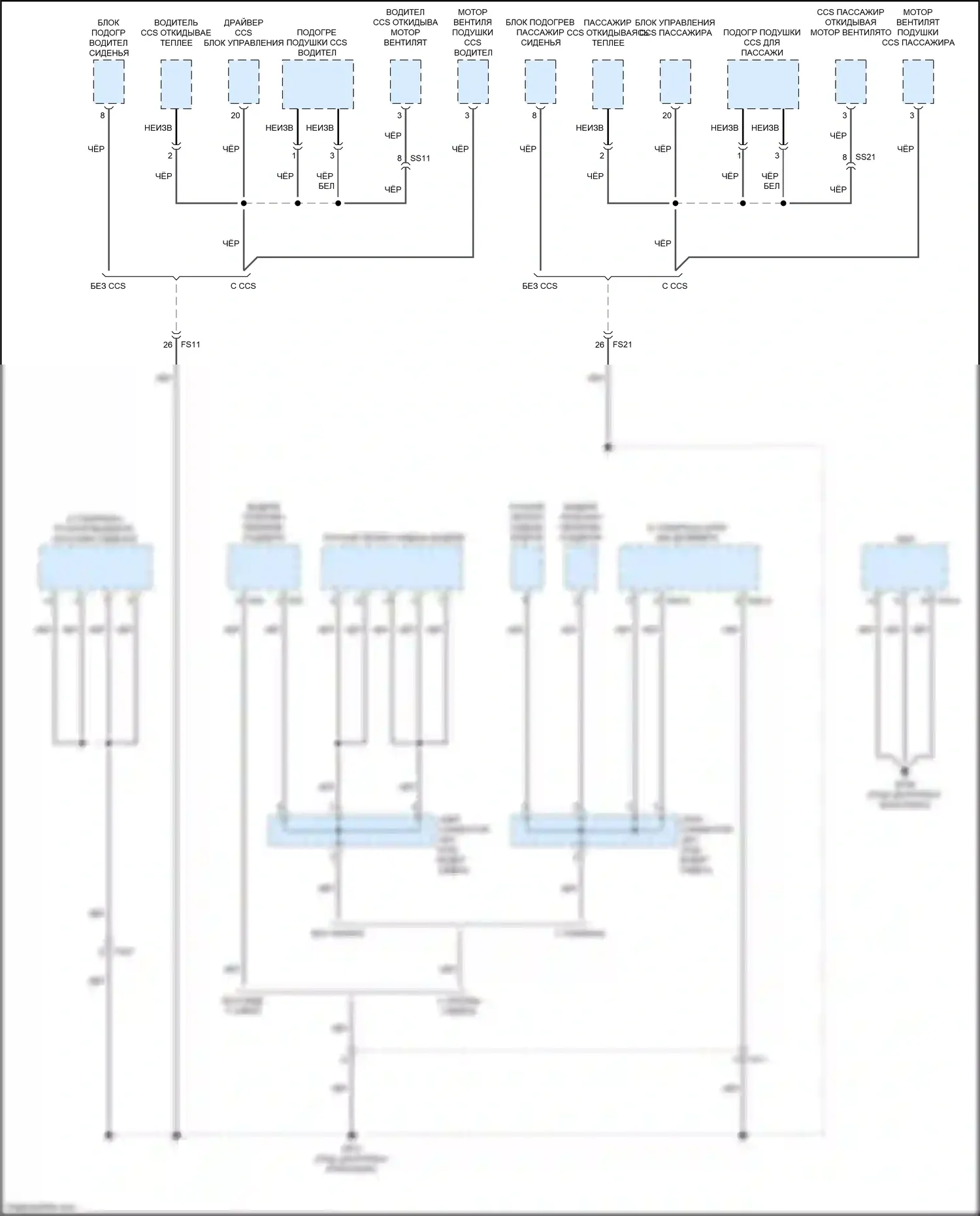 Sorento Prime Kia III (2014-2017): Электросхема точек подключения масс (5 из 5) 