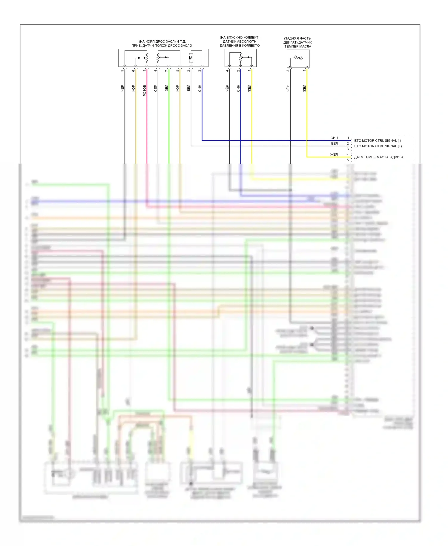 Sorento Kia I рестайлинг (2006-2011): Электросхема двигателя 3.3l (5 из 5) 