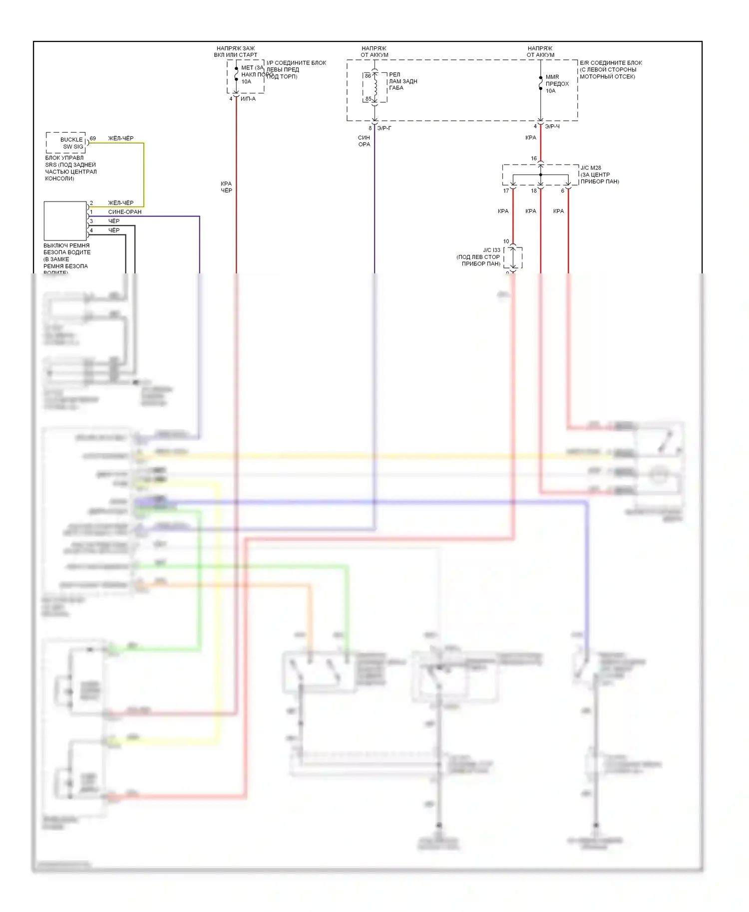 Sorento Kia I рестайлинг (2006-2011): Электросхема утора 