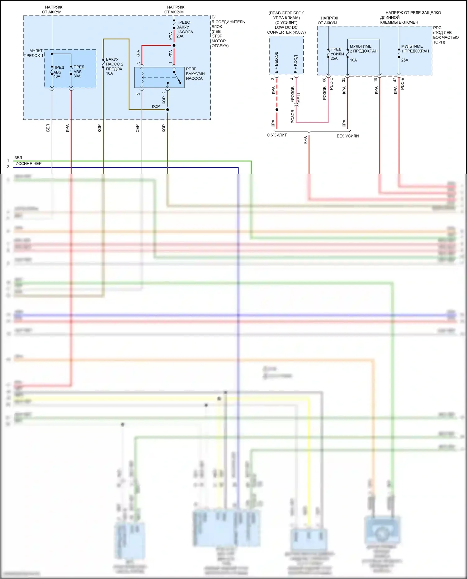 Sorento Kia IV рестайлинг (2023-2024): Антиблокировочная система abs электросхема, за исключением гибридной без epb (2 из 3) 