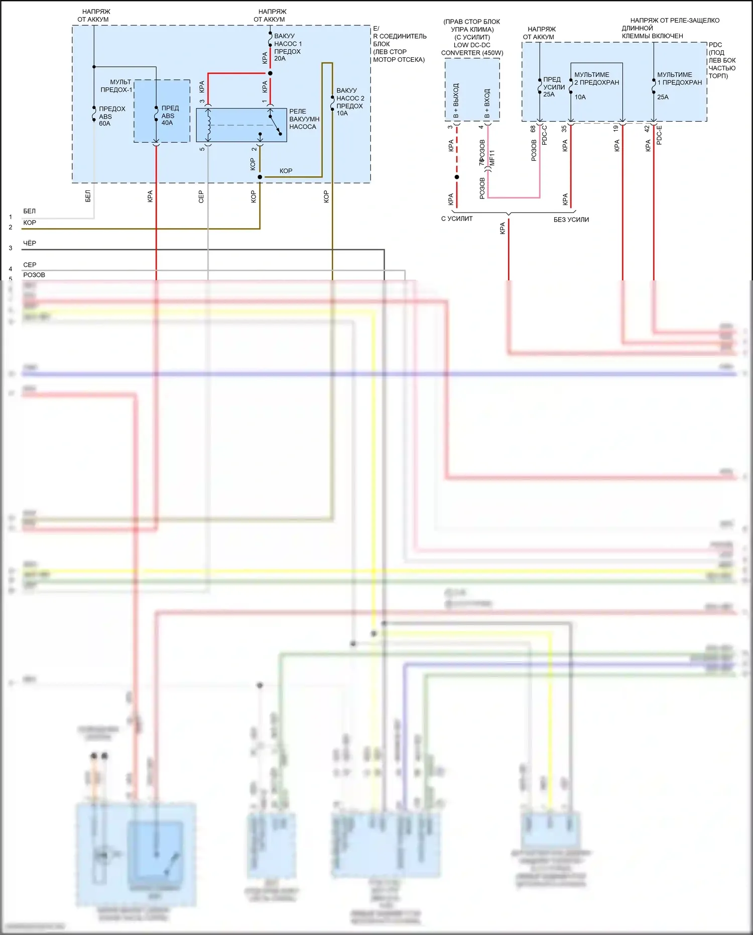 Sorento Kia IV рестайлинг (2023-2024): Антиблокировочная система abs электросхема, за исключением гибридной с epb (2 из 4) 