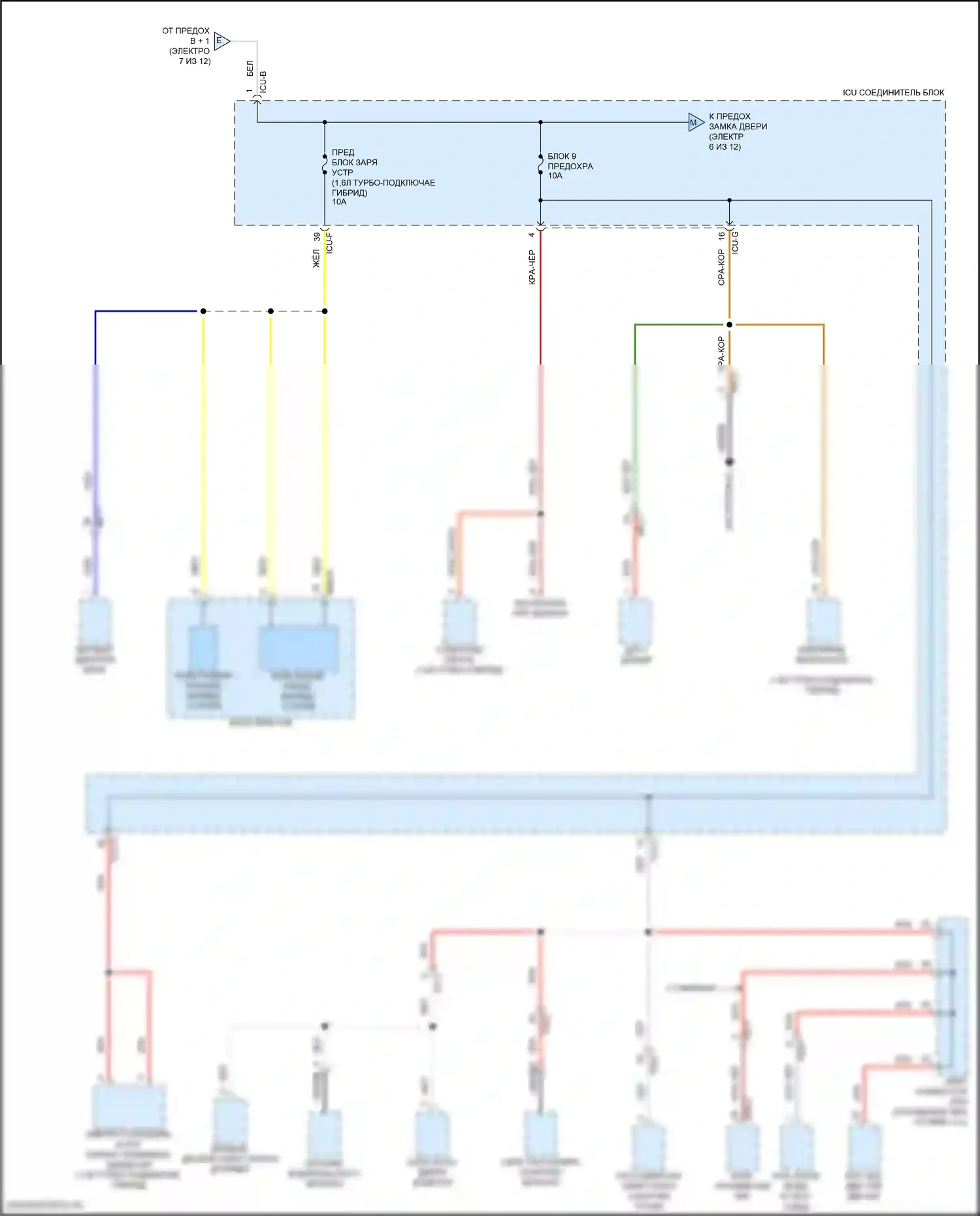 Sorento Kia IV рестайлинг (2023-2024): Электросхема блока предохранителей реле, гибридного (5 из 12) 