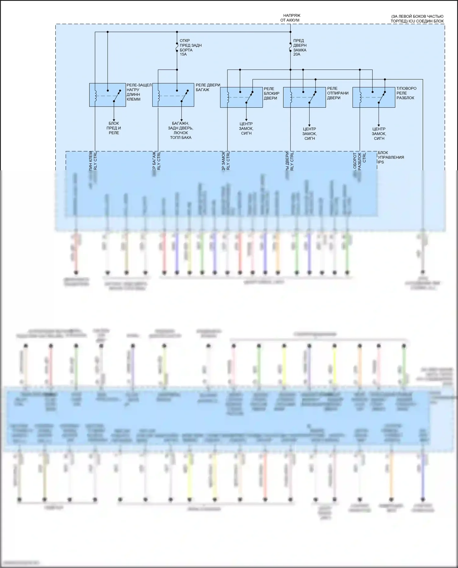 Sorento Kia IV рестайлинг (2023-2024): Электросхема блока управления ips, гибридная (1 из 2) 