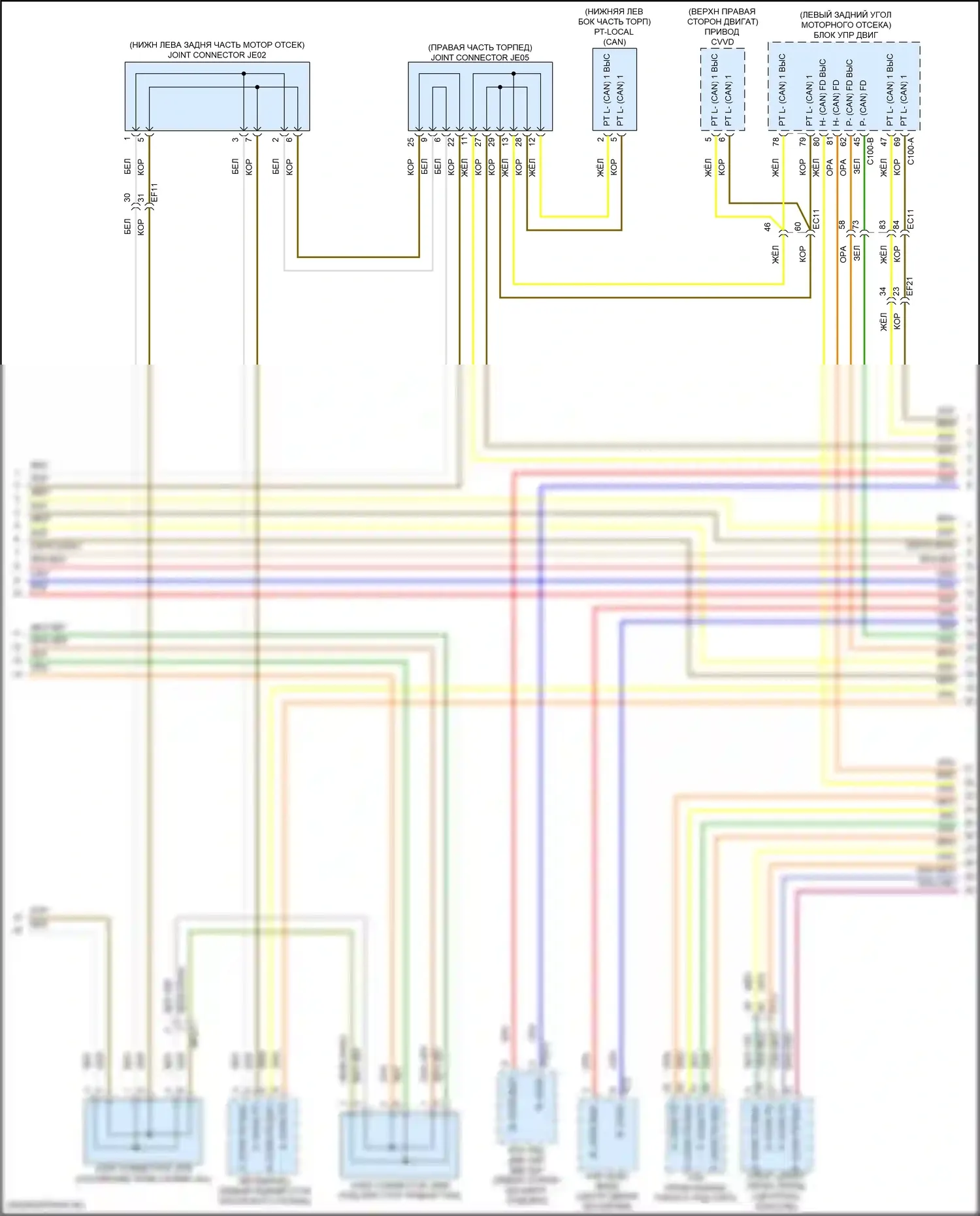 Sorento Kia IV рестайлинг (2023-2024): Can шина электросхема, гибридная (3 из 6) 