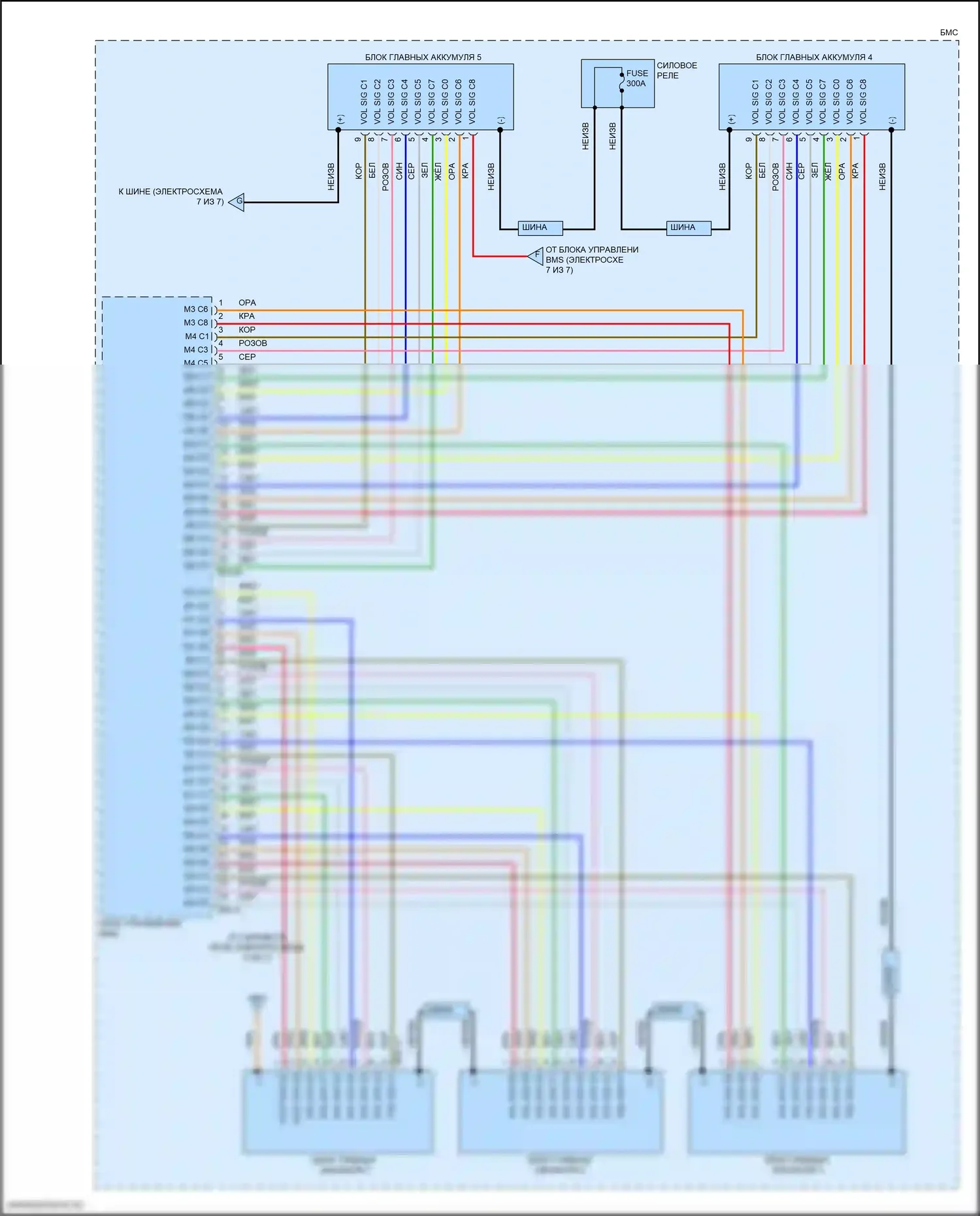 Sorento Kia IV рестайлинг (2023-2024): Электросхема двигателя 1.6л турбо гибрид, электросхема управления гибридом (6 из 7) 