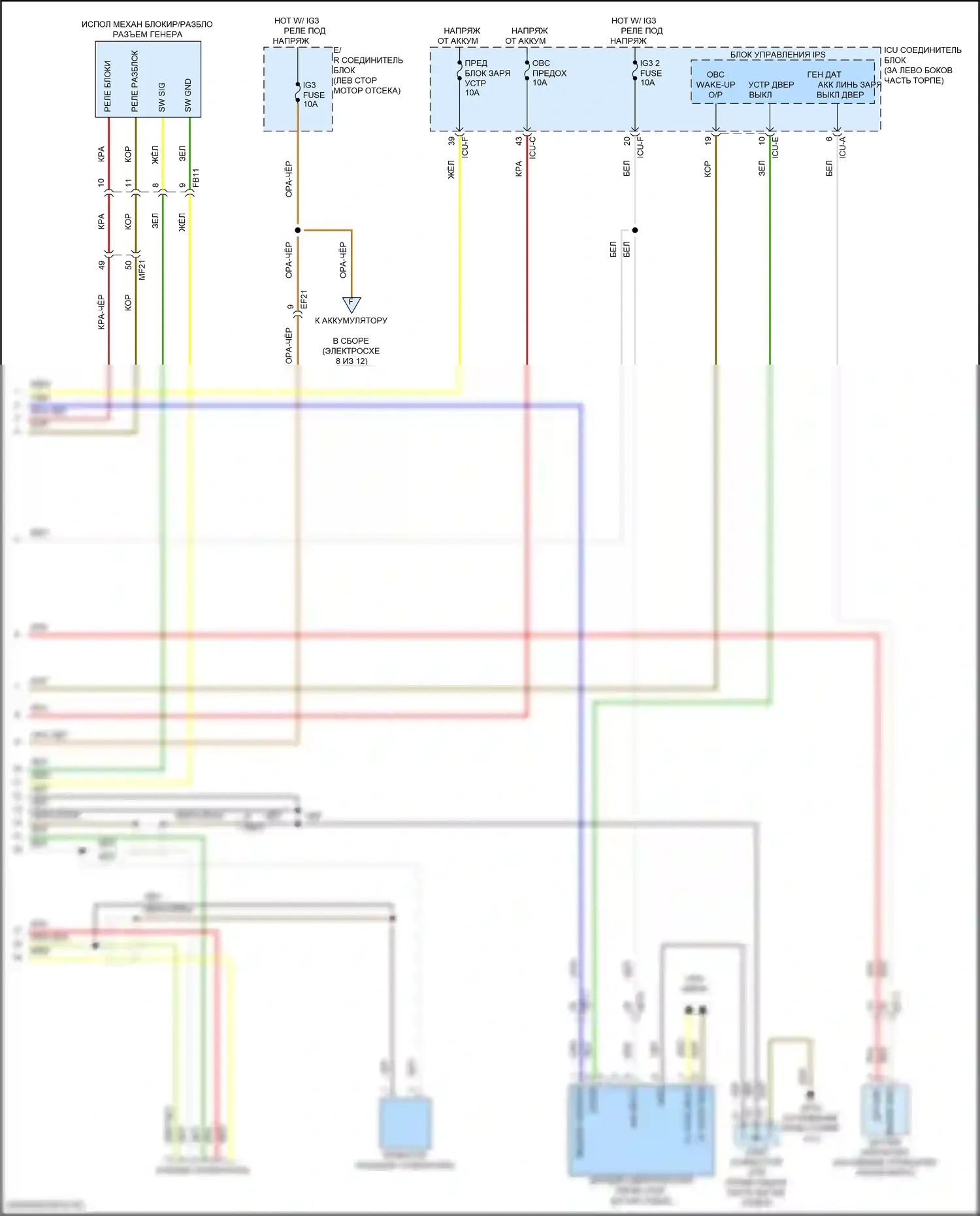 Sorento Kia IV рестайлинг (2023-2024): Электросхема двигателя 1.6l turbo plug-in hybrid, электросхема гибридного управления (5 из 12) 